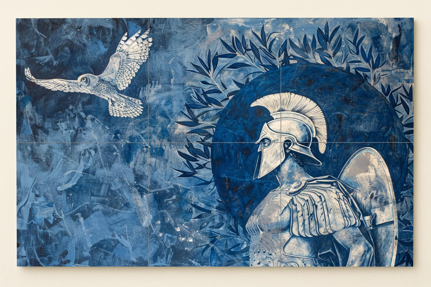 Guerrero espartano — Murale in Piastrelle di Ceramica · Scena Mitologica