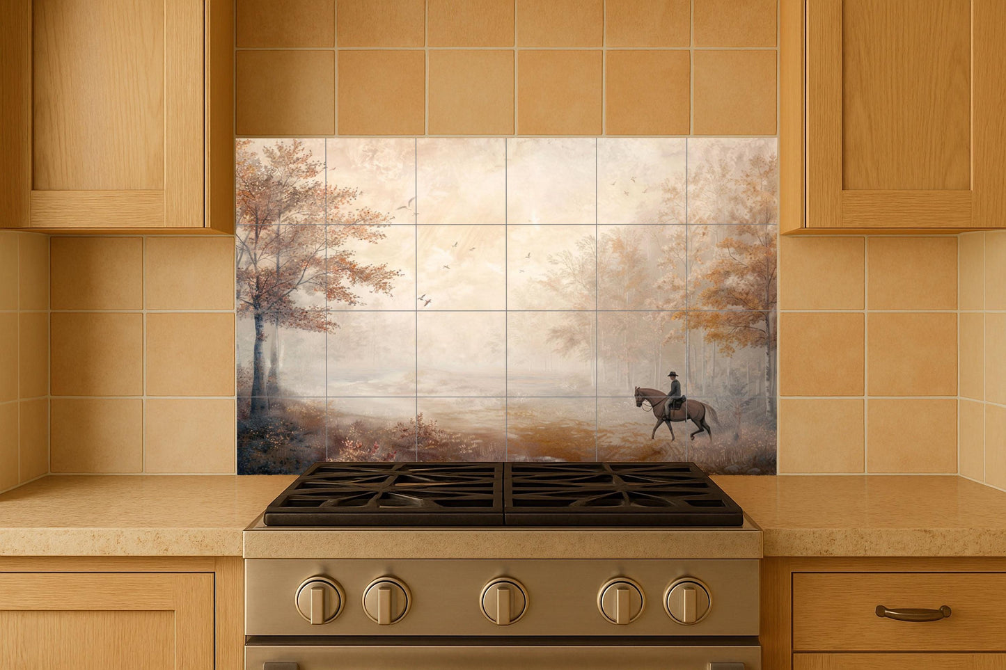 Fresque en Carrelage Jinete de les Apalaches — Fleurs et Paysages