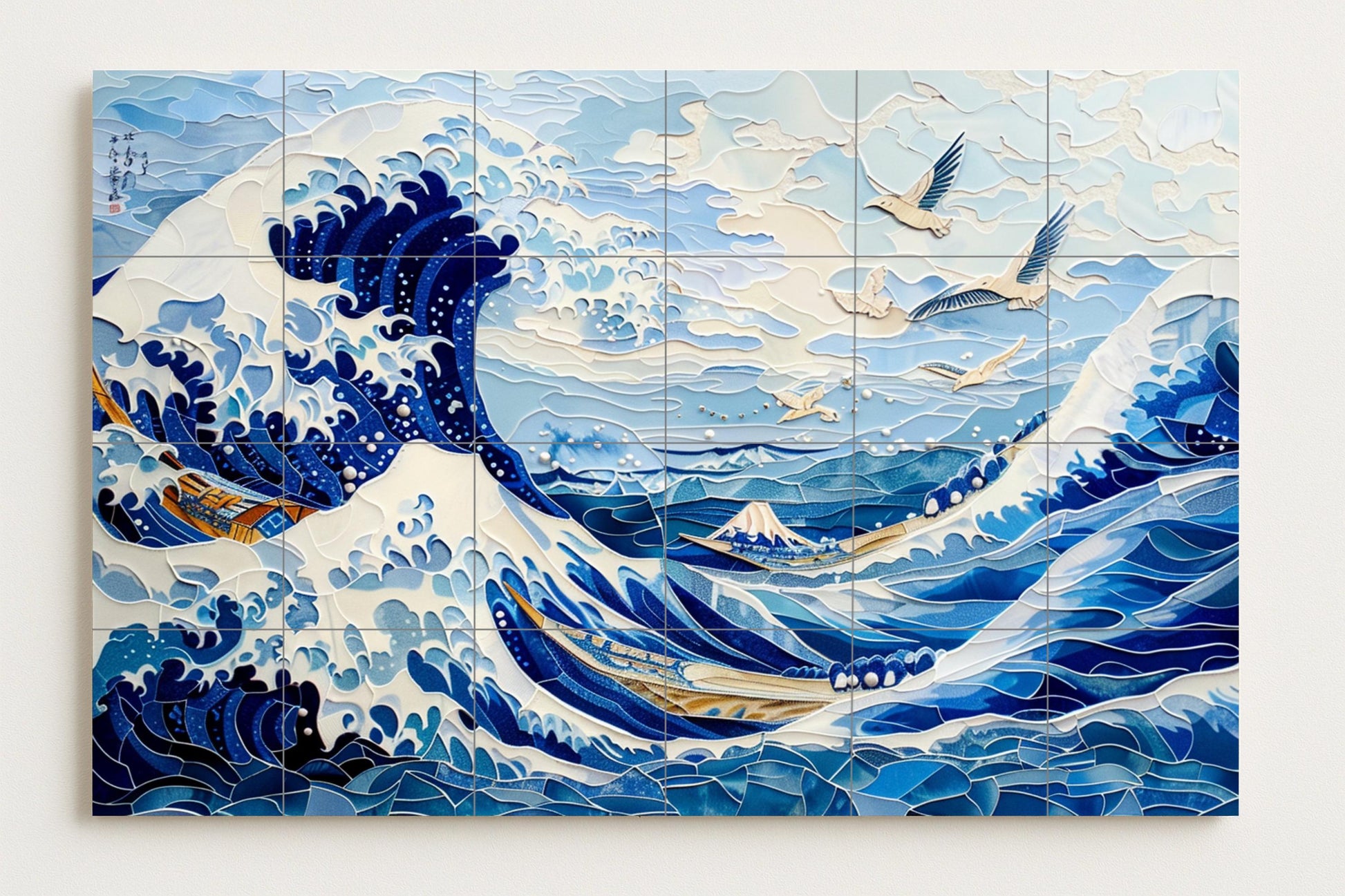 Ceramic Tile Mural: Gran Wave — Museum Art Reproduction