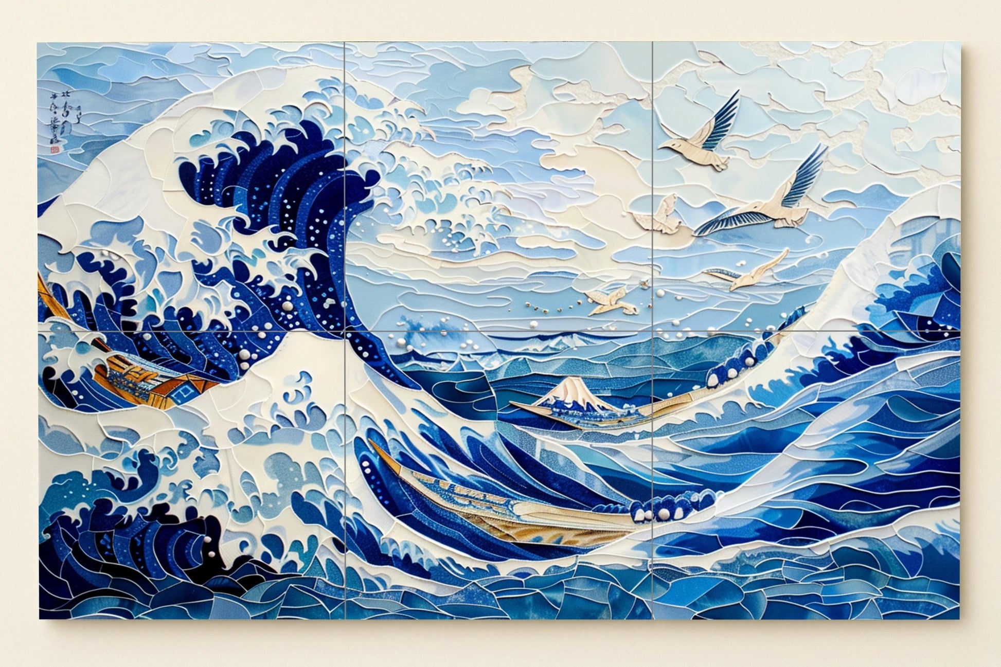 Ceramic Tile Mural: Gran Wave — Museum Art Reproduction