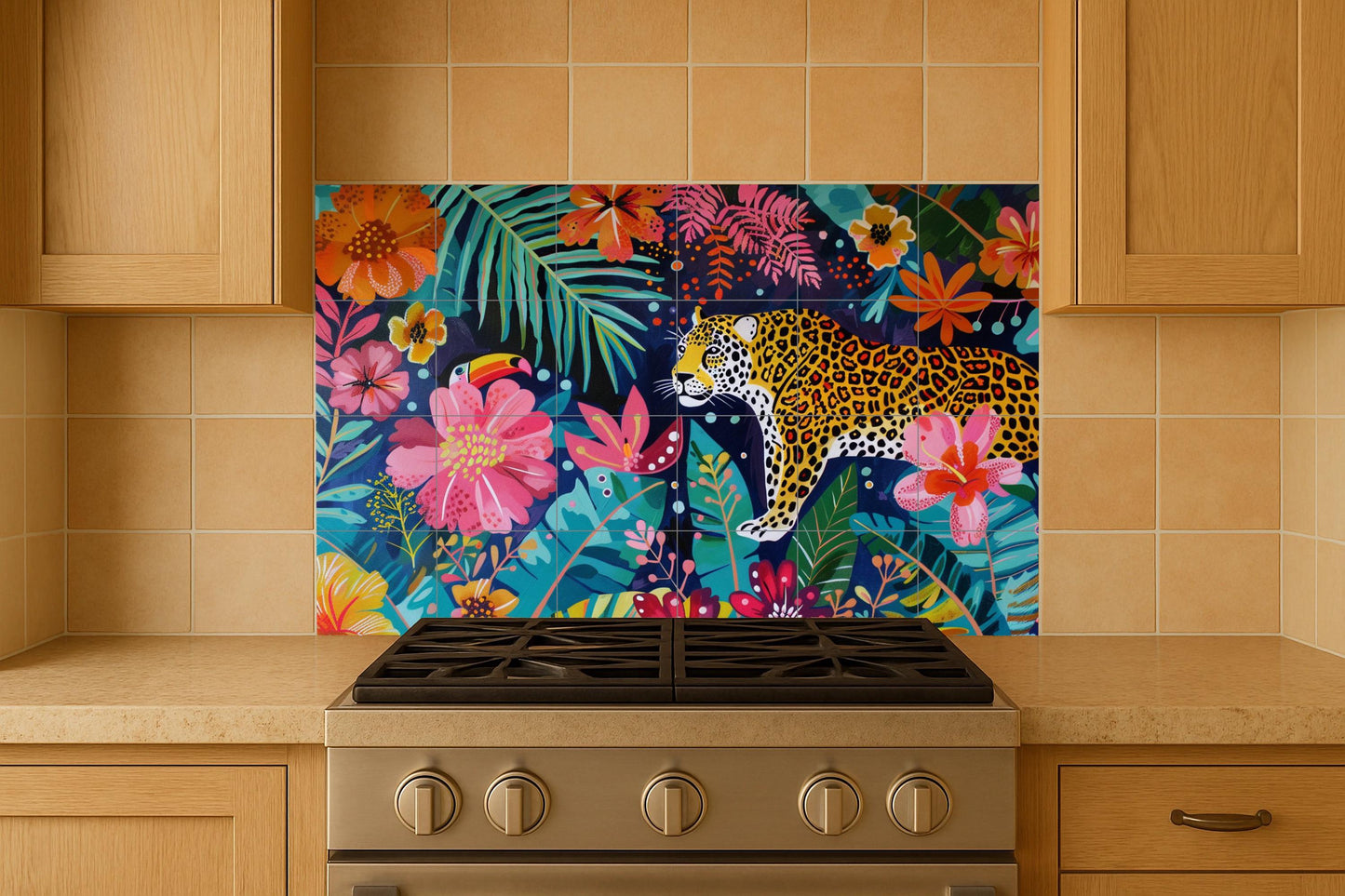 La selva amazónica · Ceramic Wall Mural — Flowers & Landscape Art