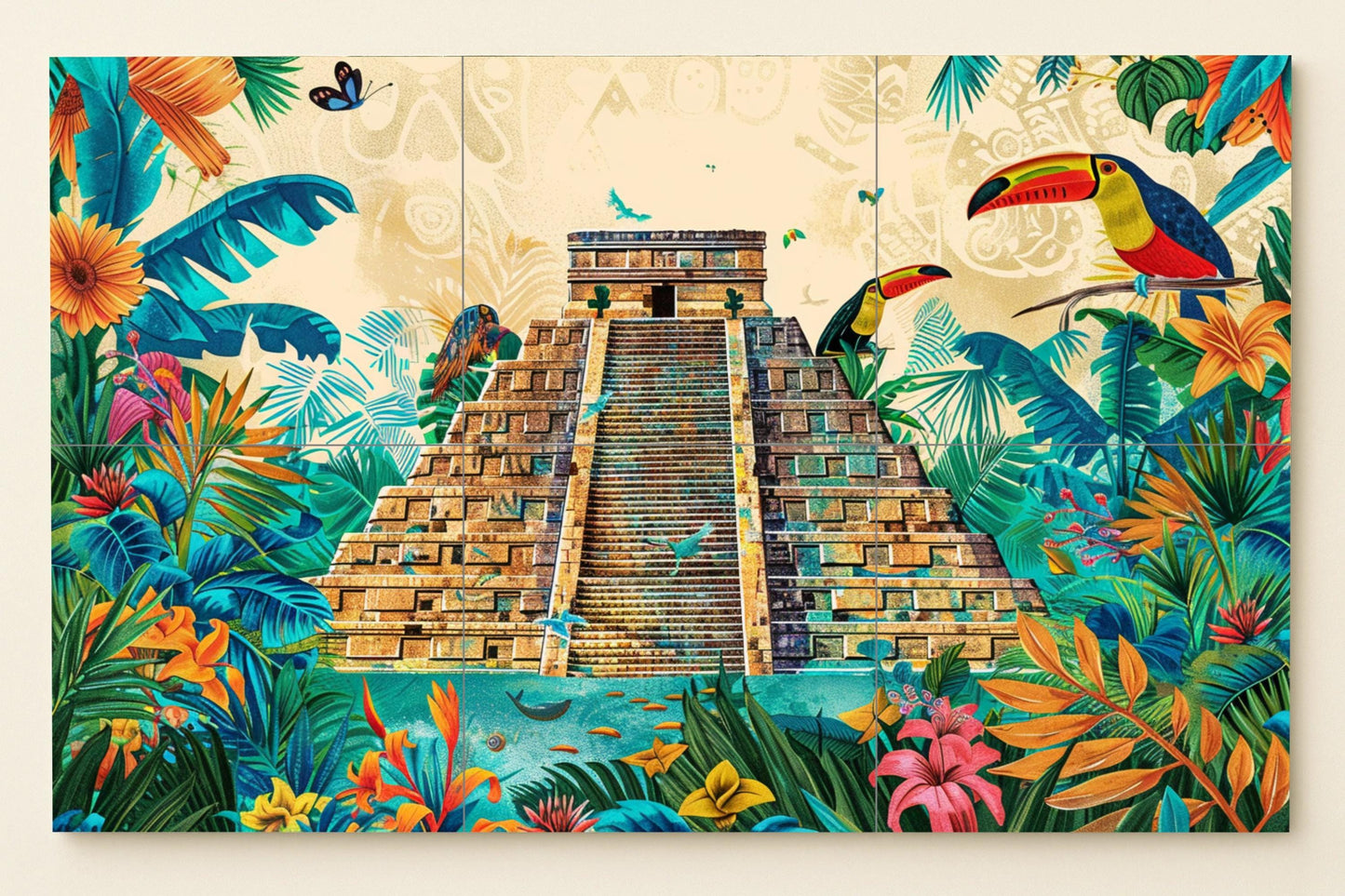 Azulejo mural de Chichén Itzá