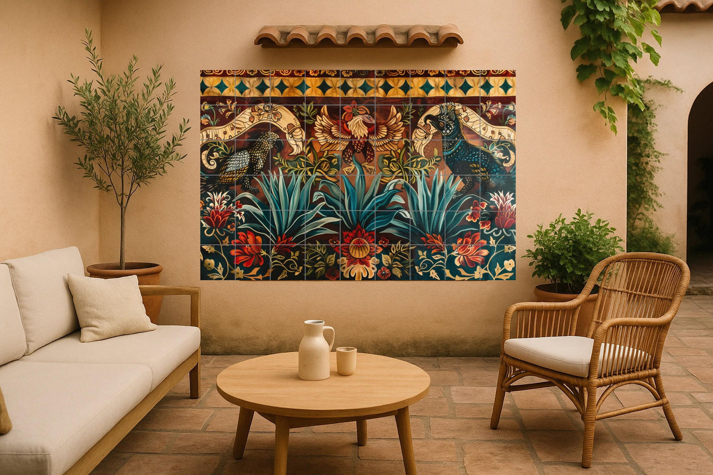 Populares mexicanos — Flowers & Landscape Art · Ceramic Tile Mural