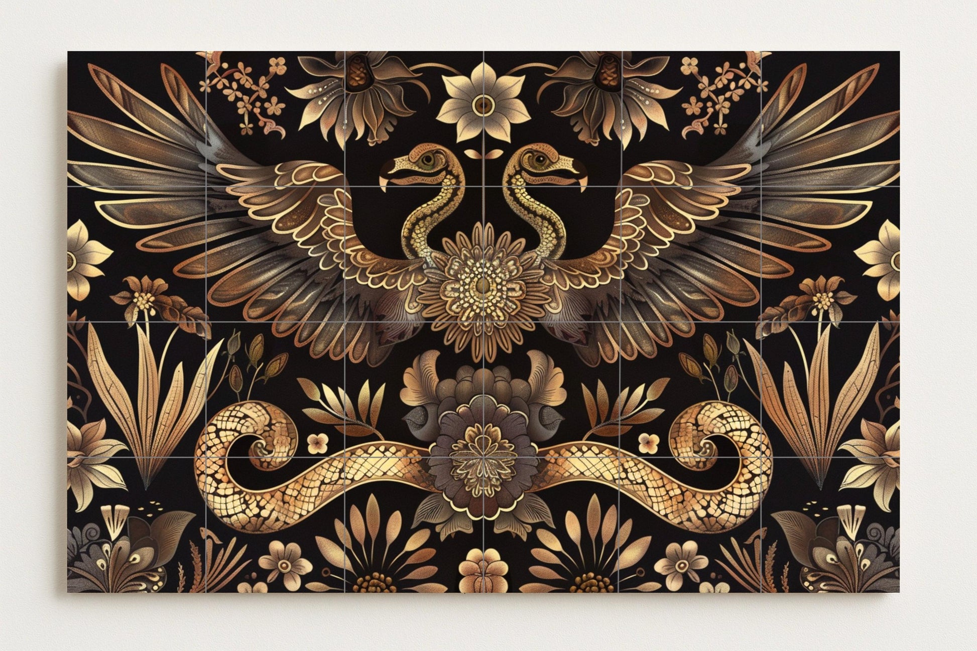 Oiseaux de Art Populaire · Fresque Céramique — Décor Jardin et Nature