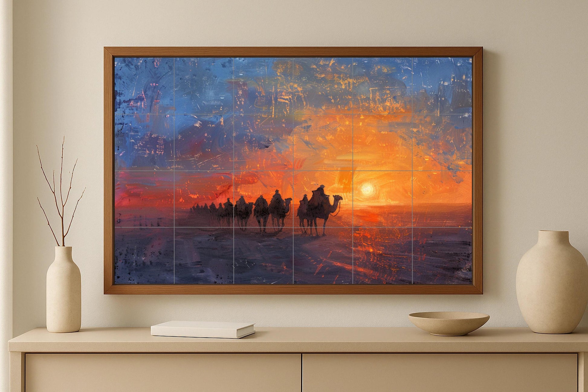 Caravana at the Sunset — Garden & Scenery Décor · Tile Wall Art