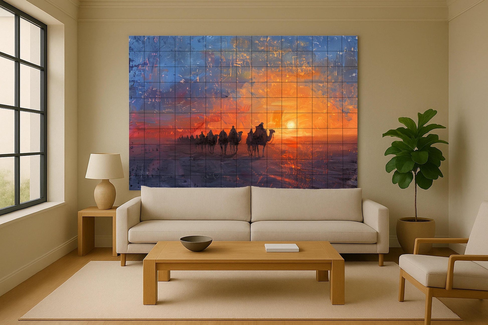 Caravana at the Sunset — Garden & Scenery Décor · Tile Wall Art