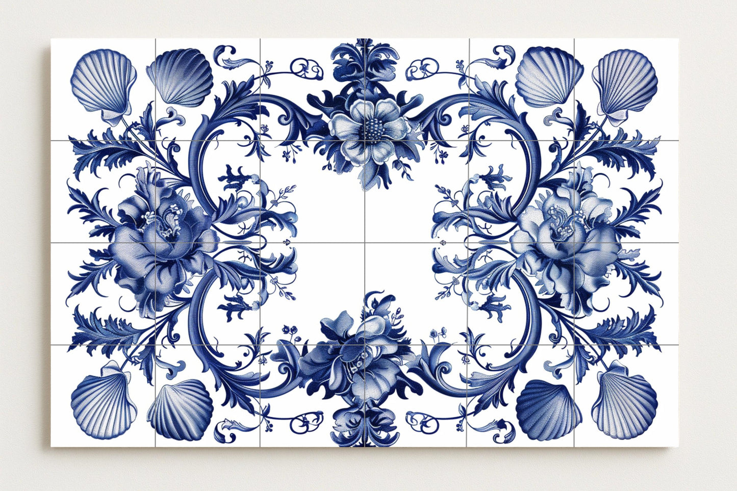Mural floral de Delft — Barrocos holandeses