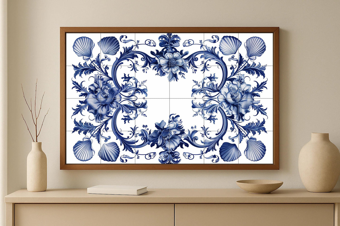 Mural floral de Delft — Barrocos holandeses
