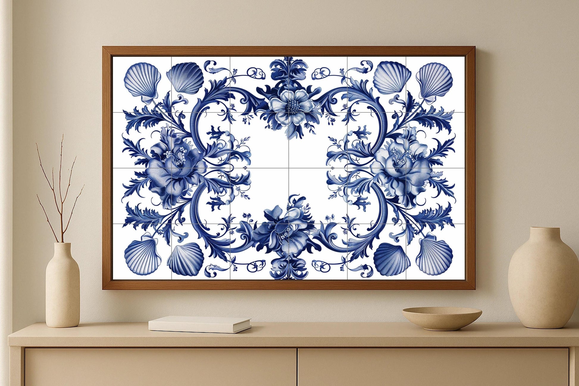 Mural floral de Delft — Barrocos holandeses