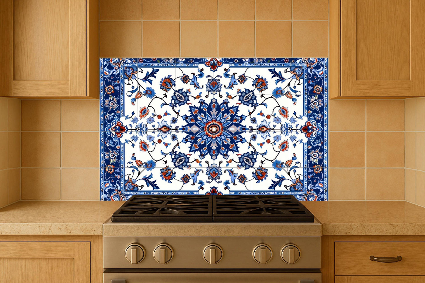 Ceramic Tile Mural: Mosaic of Isfahán — Botanical Landscape