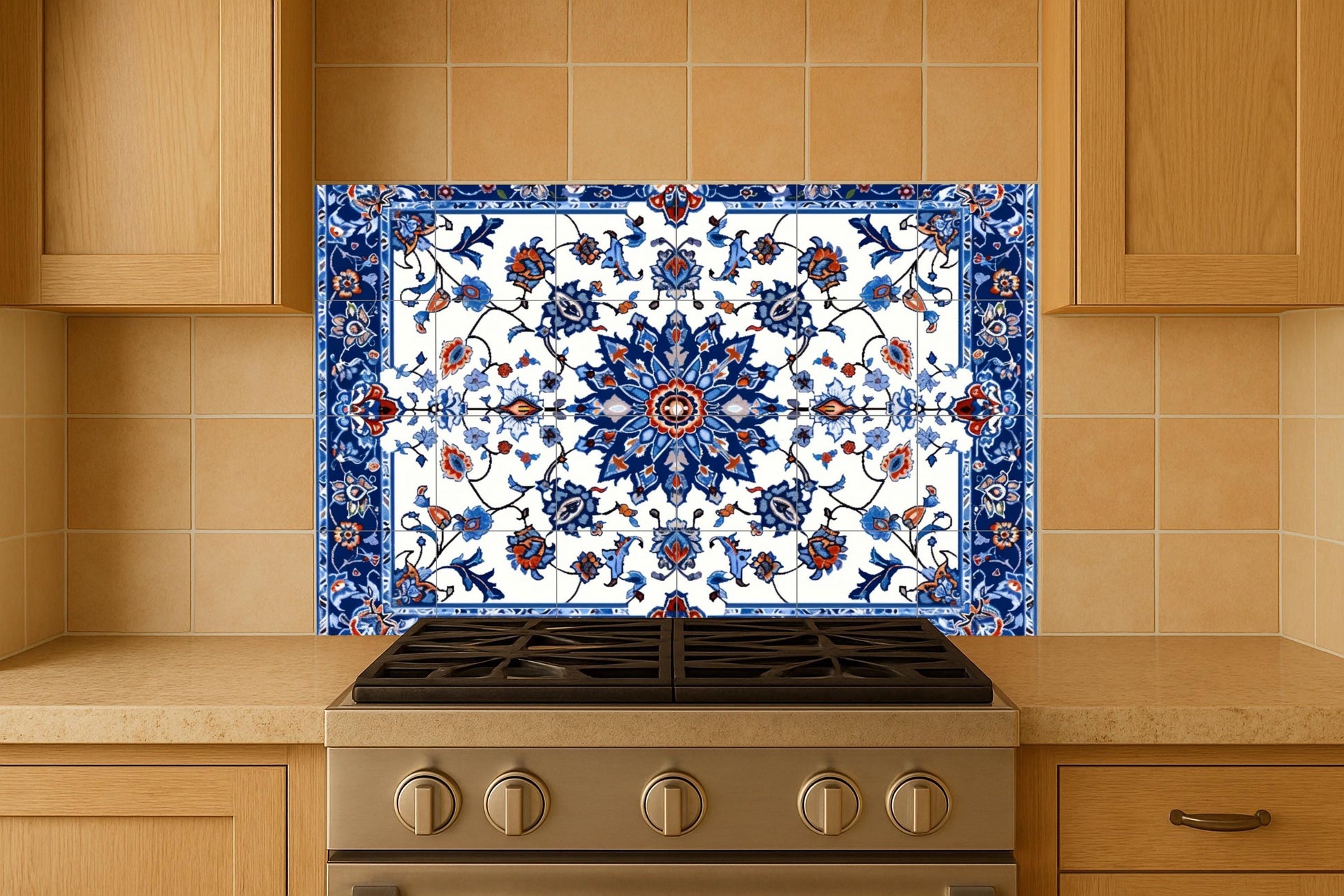 Ceramic Tile Mural: Mosaic of Isfahán — Botanical Landscape