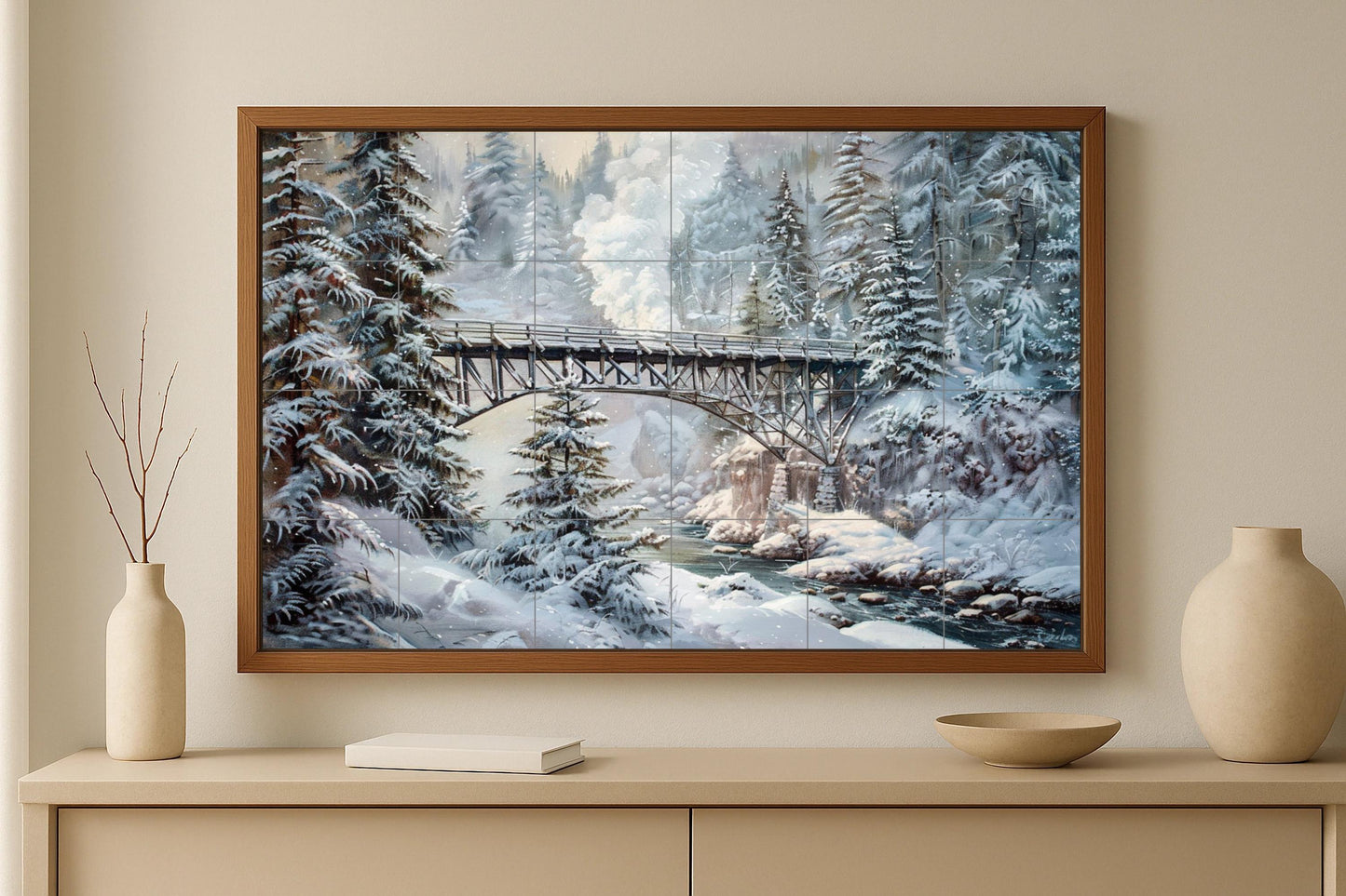 Bridge of Mountain nevado — Garden & Scenery Décor · Tile Wall Art