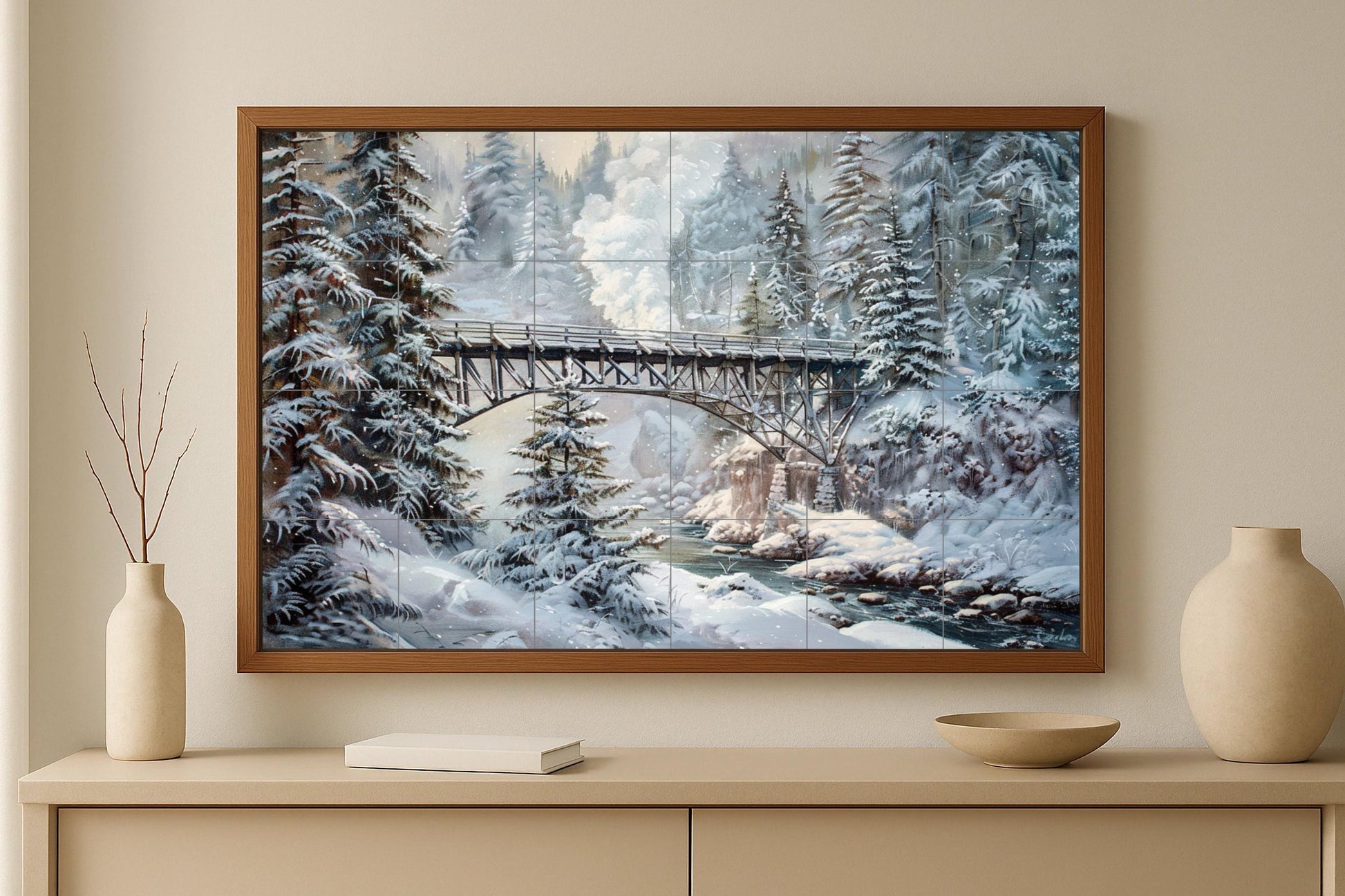 Bridge of Mountain nevado — Garden & Scenery Décor · Tile Wall Art