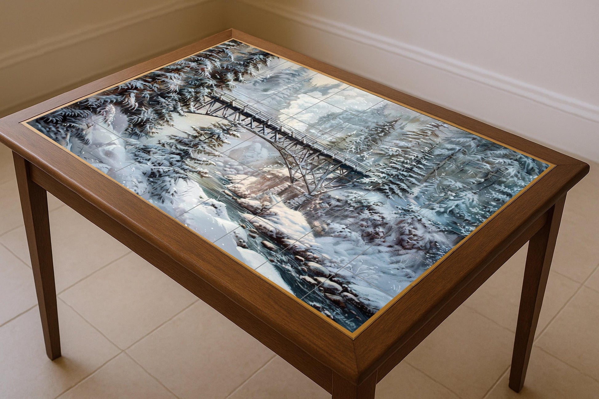 Bridge of Mountain nevado — Garden & Scenery Décor · Tile Wall Art