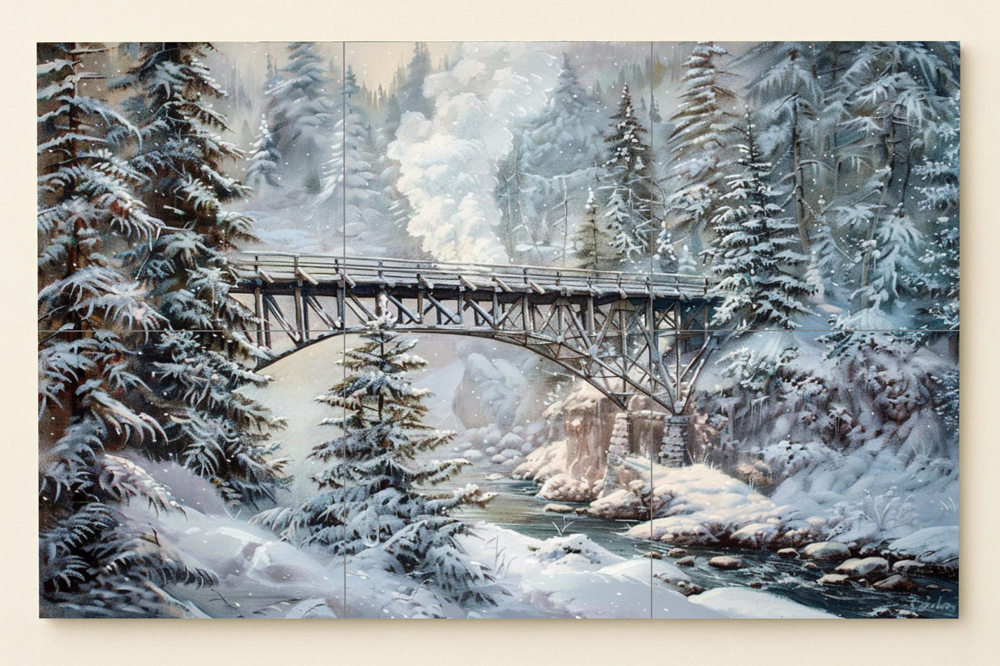 Bridge of Mountain nevado — Garden & Scenery Décor · Tile Wall Art