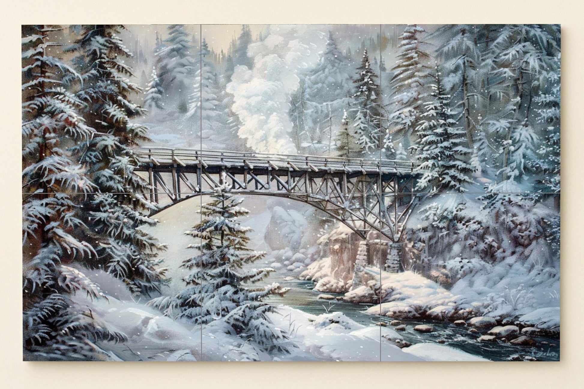 Bridge of Mountain nevado — Garden & Scenery Décor · Tile Wall Art