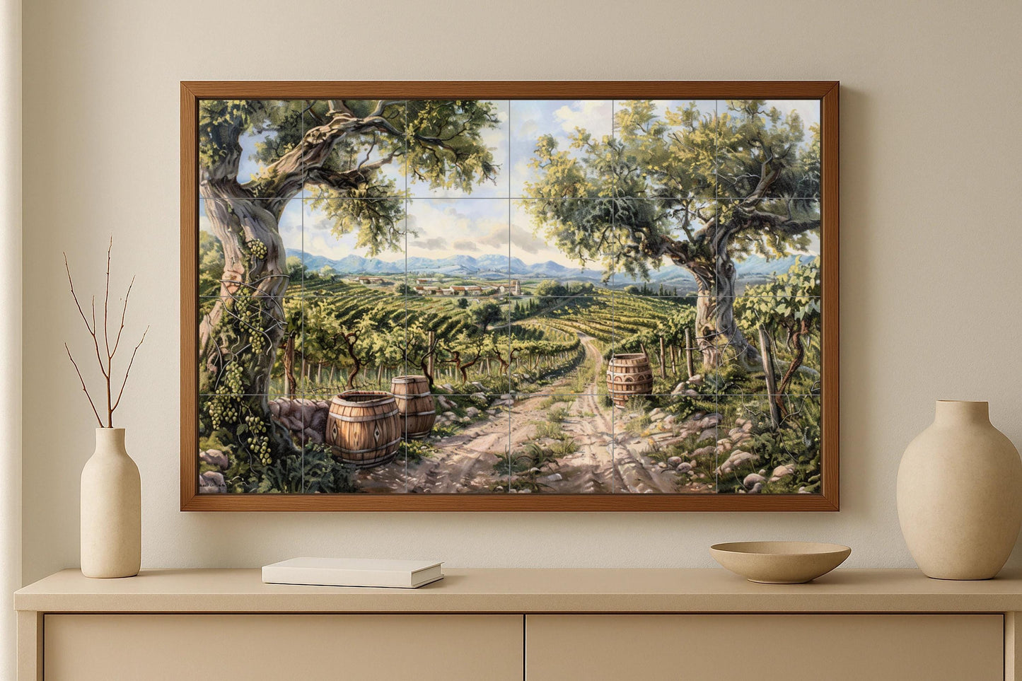 Cerámica di Vigneto — Cucina di Campagna, Arte da Parete in Ceramica