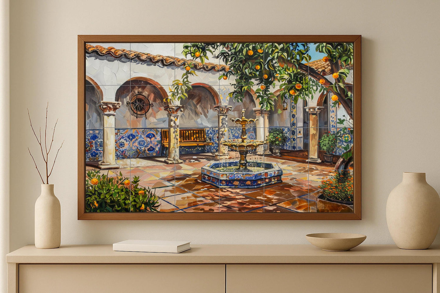 Murale in Piastrelle Cortile di claustro — Arte Naturale da Parete