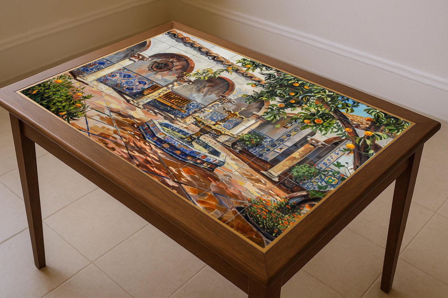 Murale in Piastrelle Cortile di claustro — Arte Naturale da Parete
