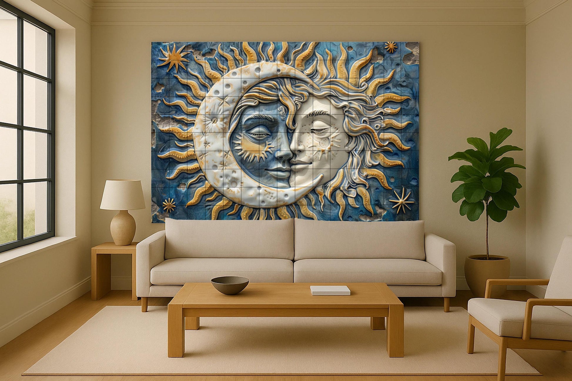 Sun and Moon — Legends & Epic Art · Ceramic Tile Mural