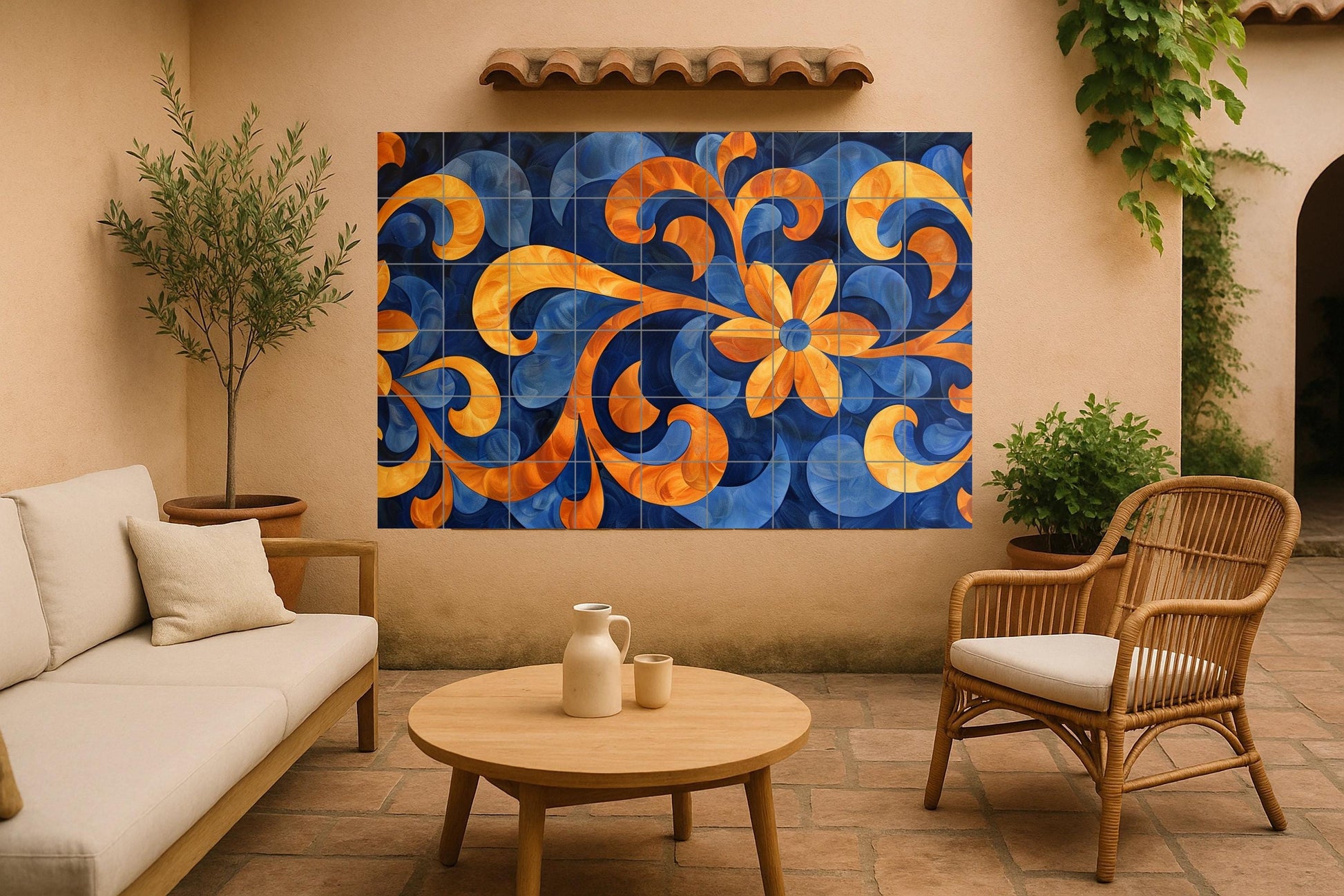 Floral — Botanical Landscape · Ceramic Tile Mural