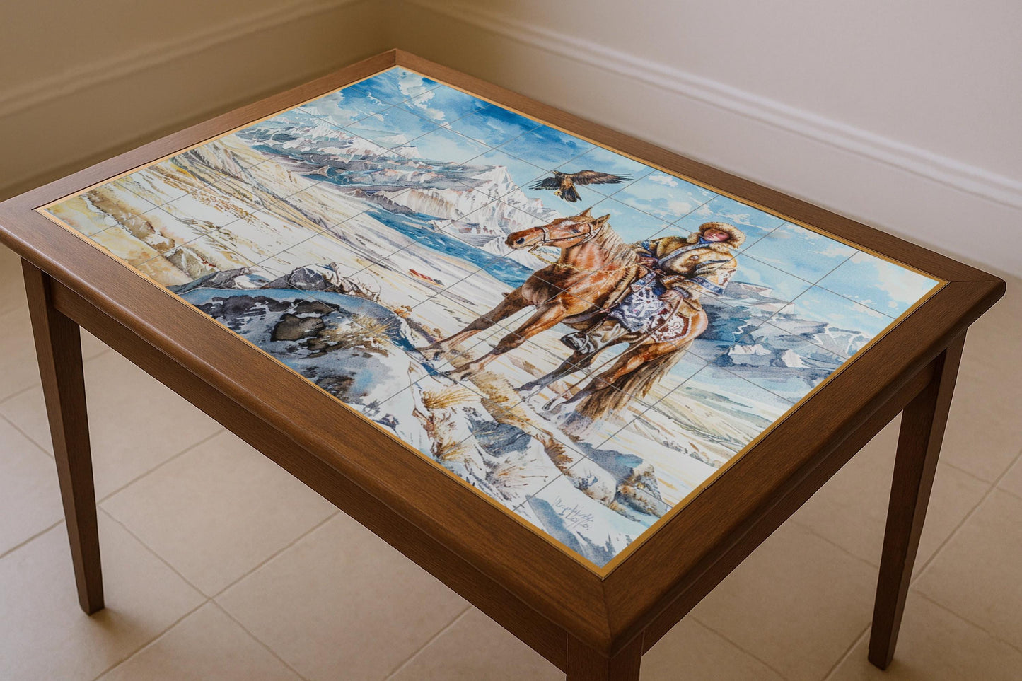 Jinete nómada — Botanical Landscape · Ceramic Tile Mural