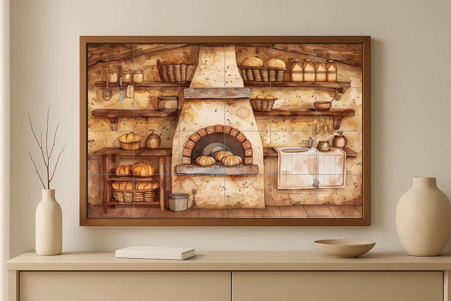Fresque en Carrelage Horno de panadería — Cuisine de Campagne