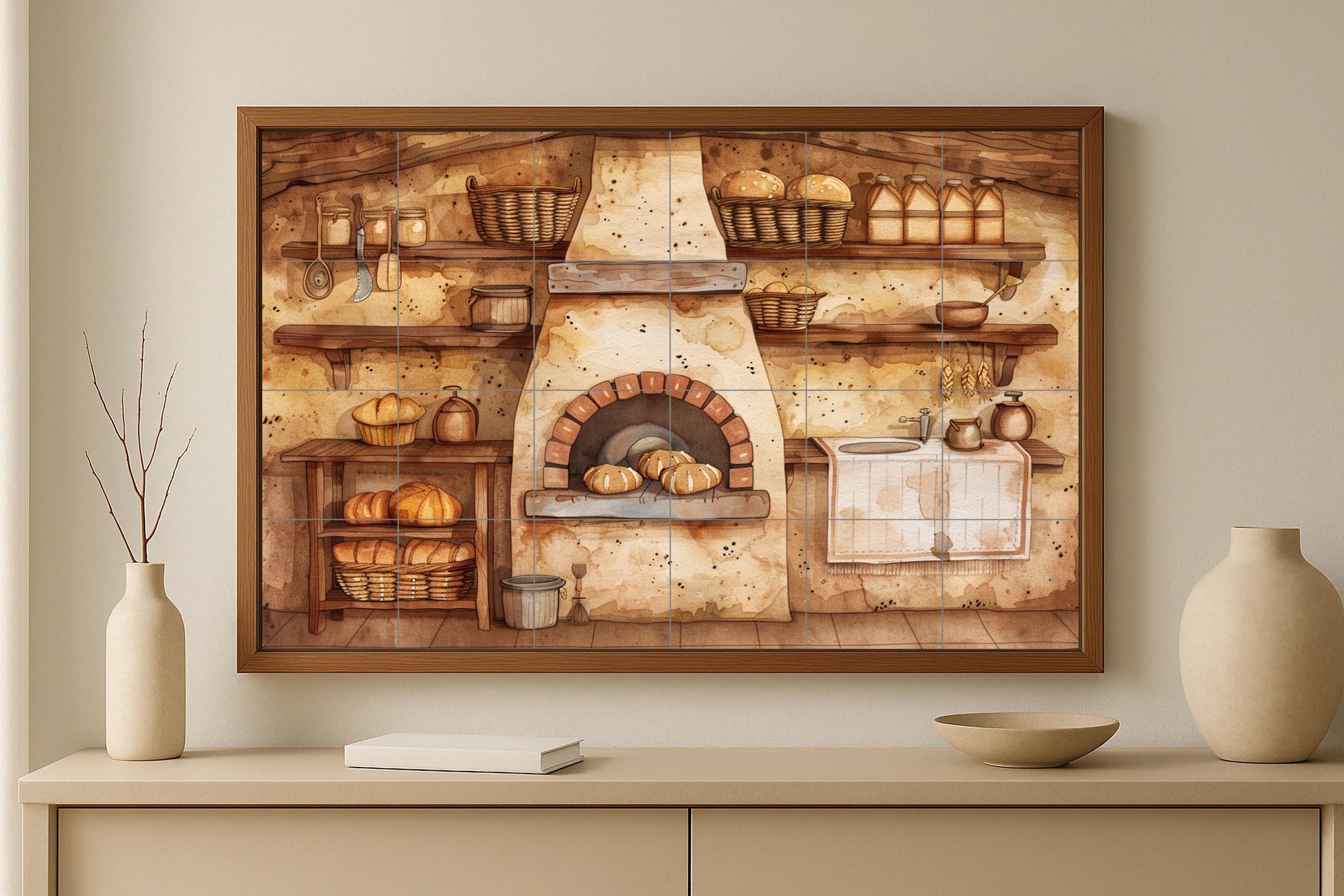 Fresque en Carrelage Horno de panadería — Cuisine de Campagne