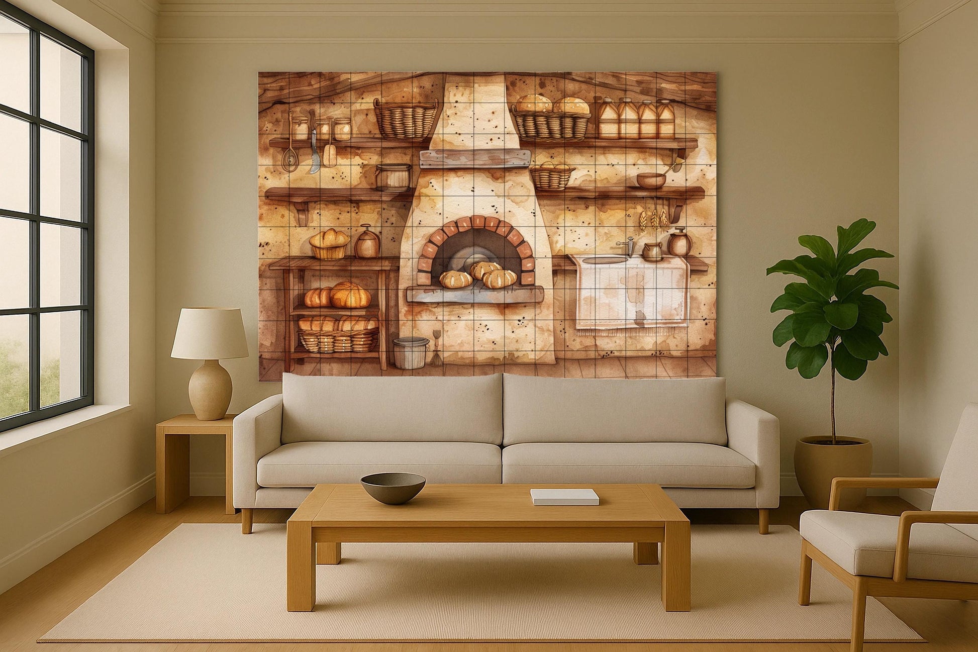 Fresque en Carrelage Horno de panadería — Cuisine de Campagne