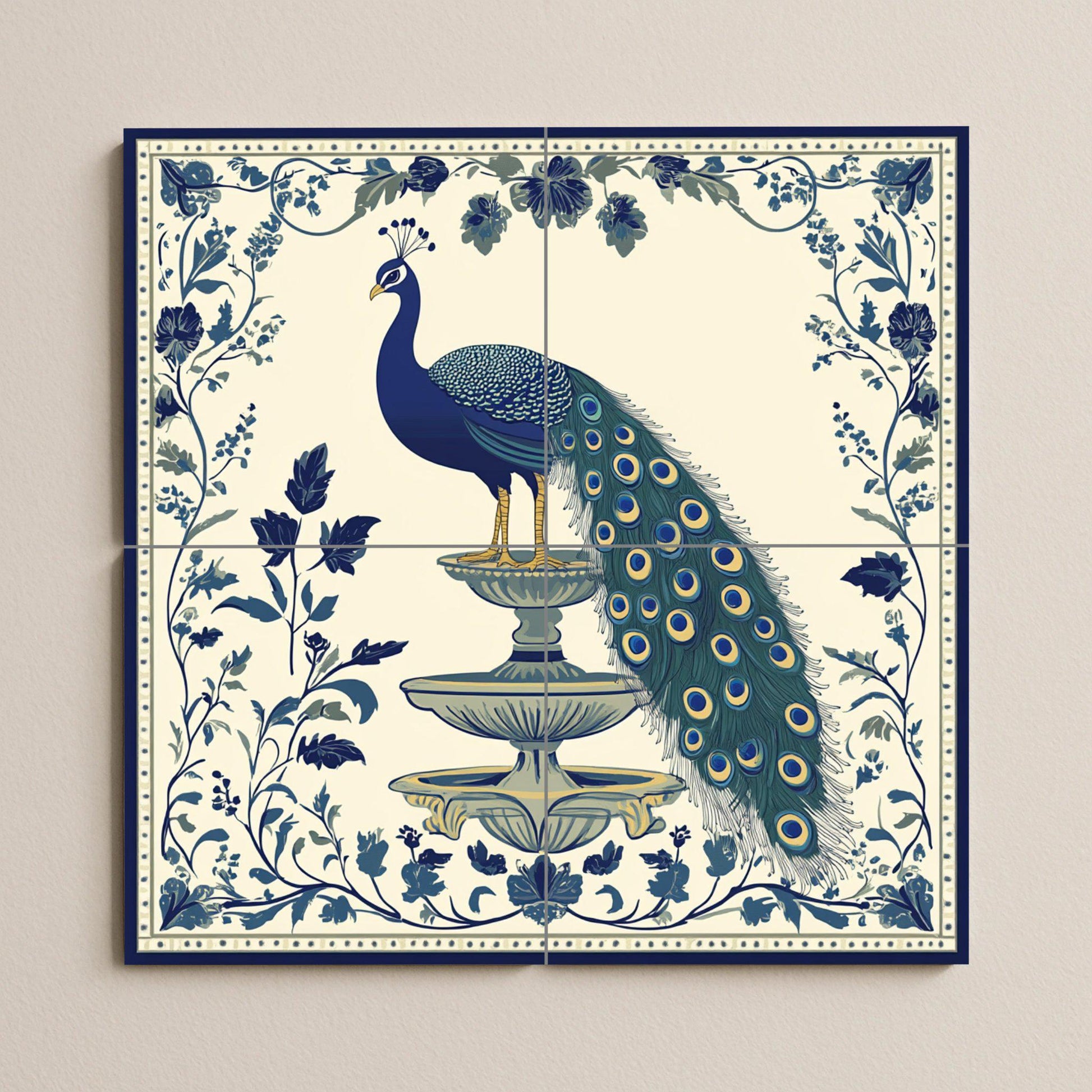 Peacock Imperial — Garden & Scenery Décor · Ceramic Tile Mural