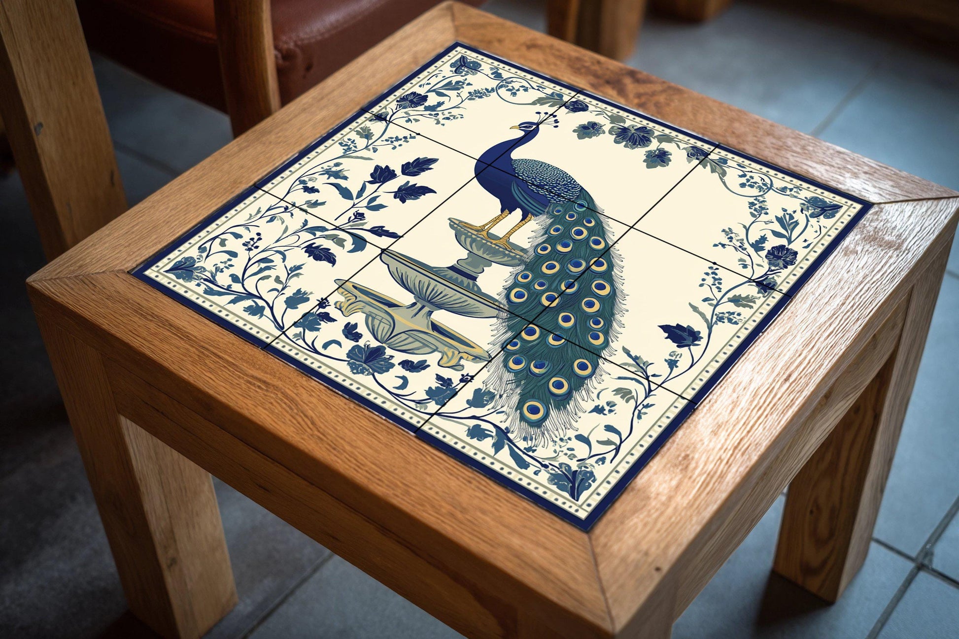 Peacock Imperial — Garden & Scenery Décor · Ceramic Tile Mural