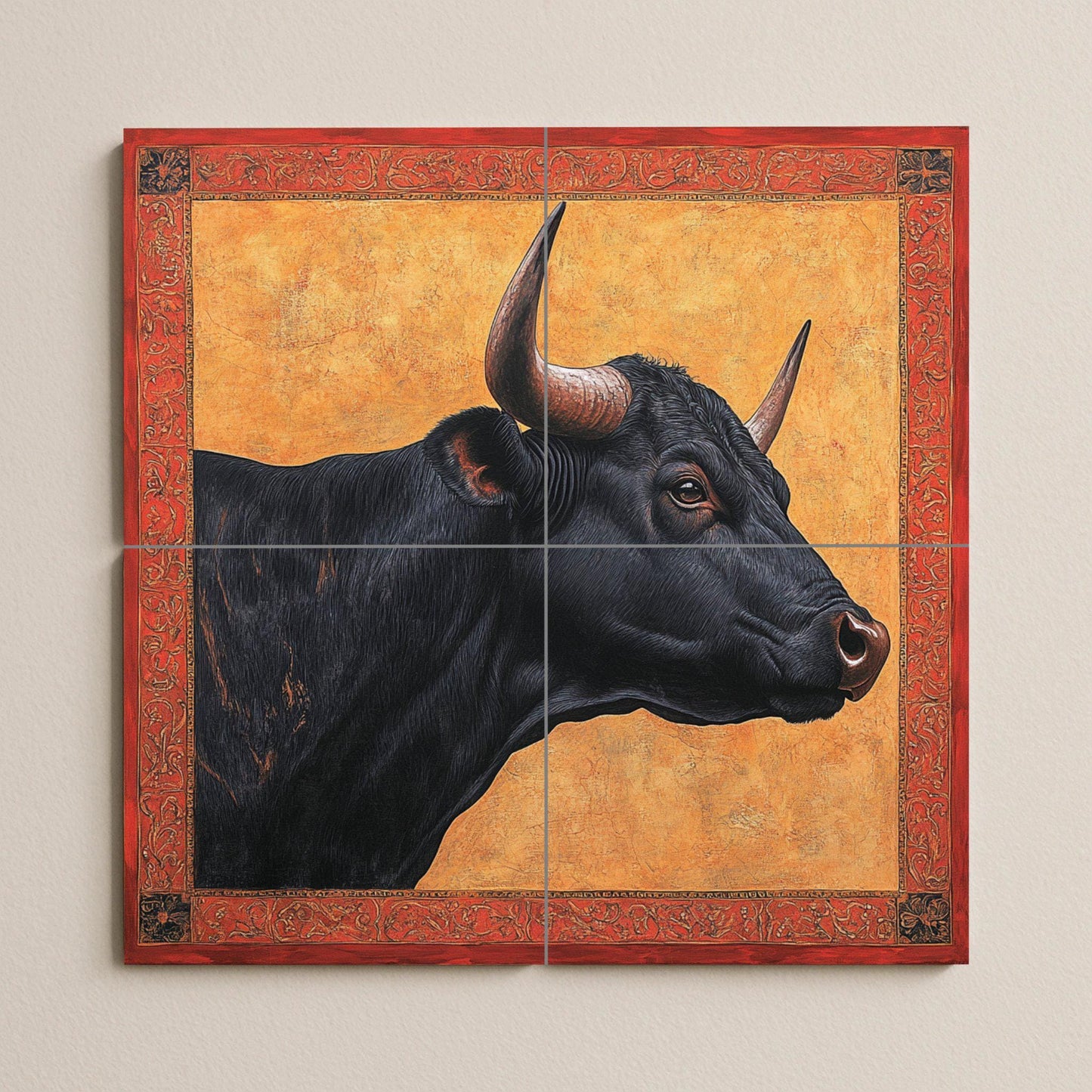 Ventas, Madrid · Murale Ceramico — Paesaggio Urbano in Piastrelle