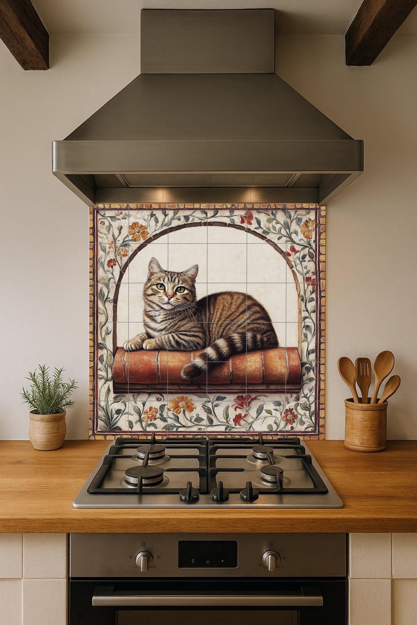 Fliesenbild Katze atigrado — Garten- & Natur-Dekor