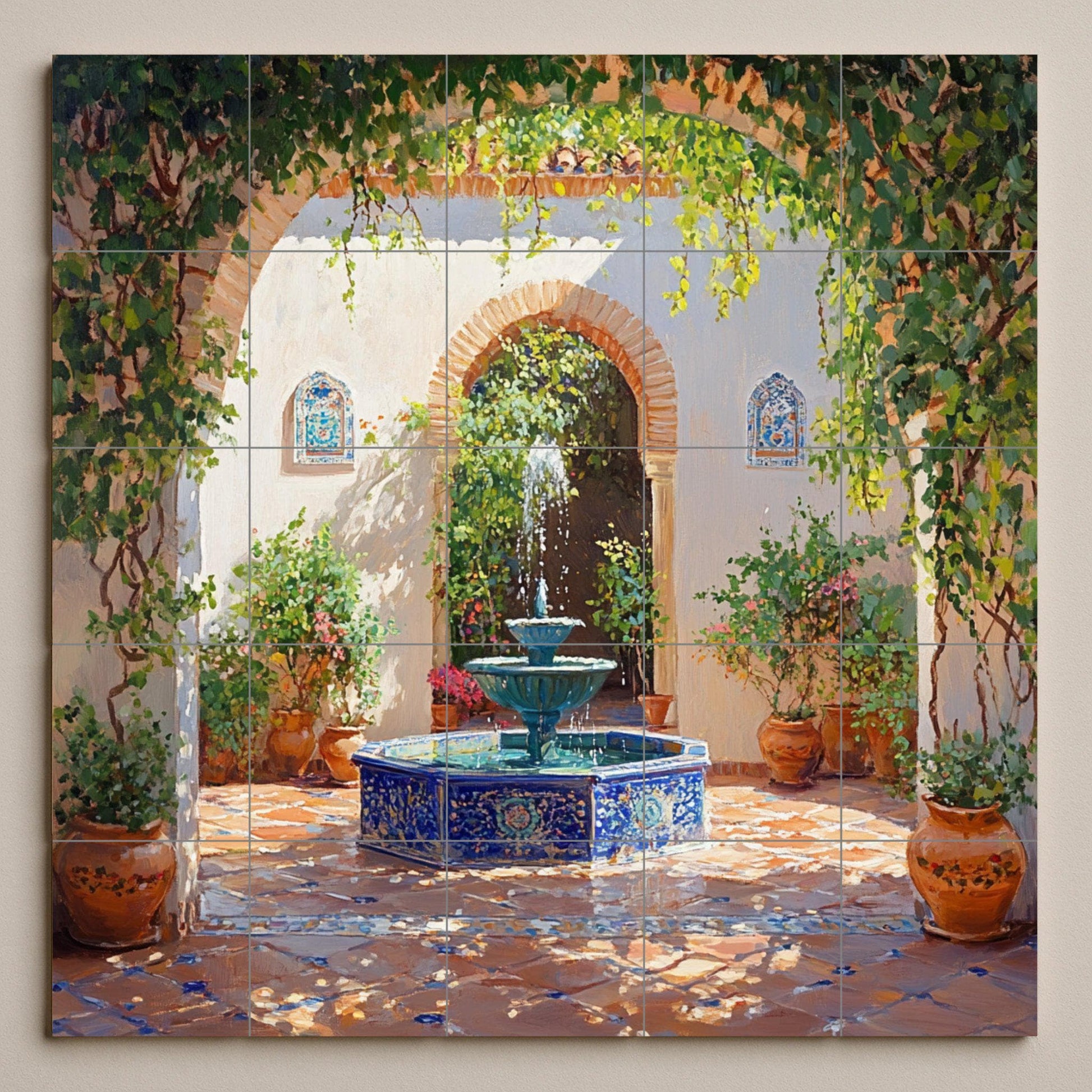 Un Cortile Andaluso — Murale in Piastrelle di Ceramica · Decoro Nautico