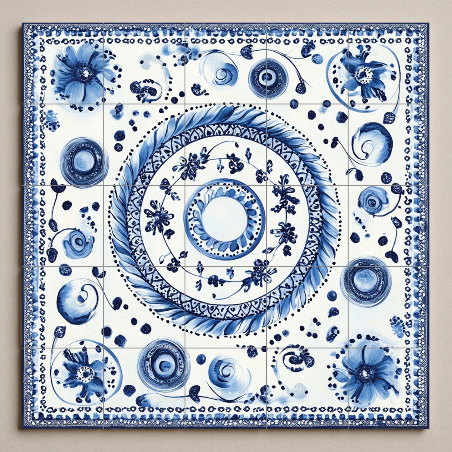 Cerámica Blau — Fliesen-Wandbild aus Keramik · Garten- & Natur-Dekor
