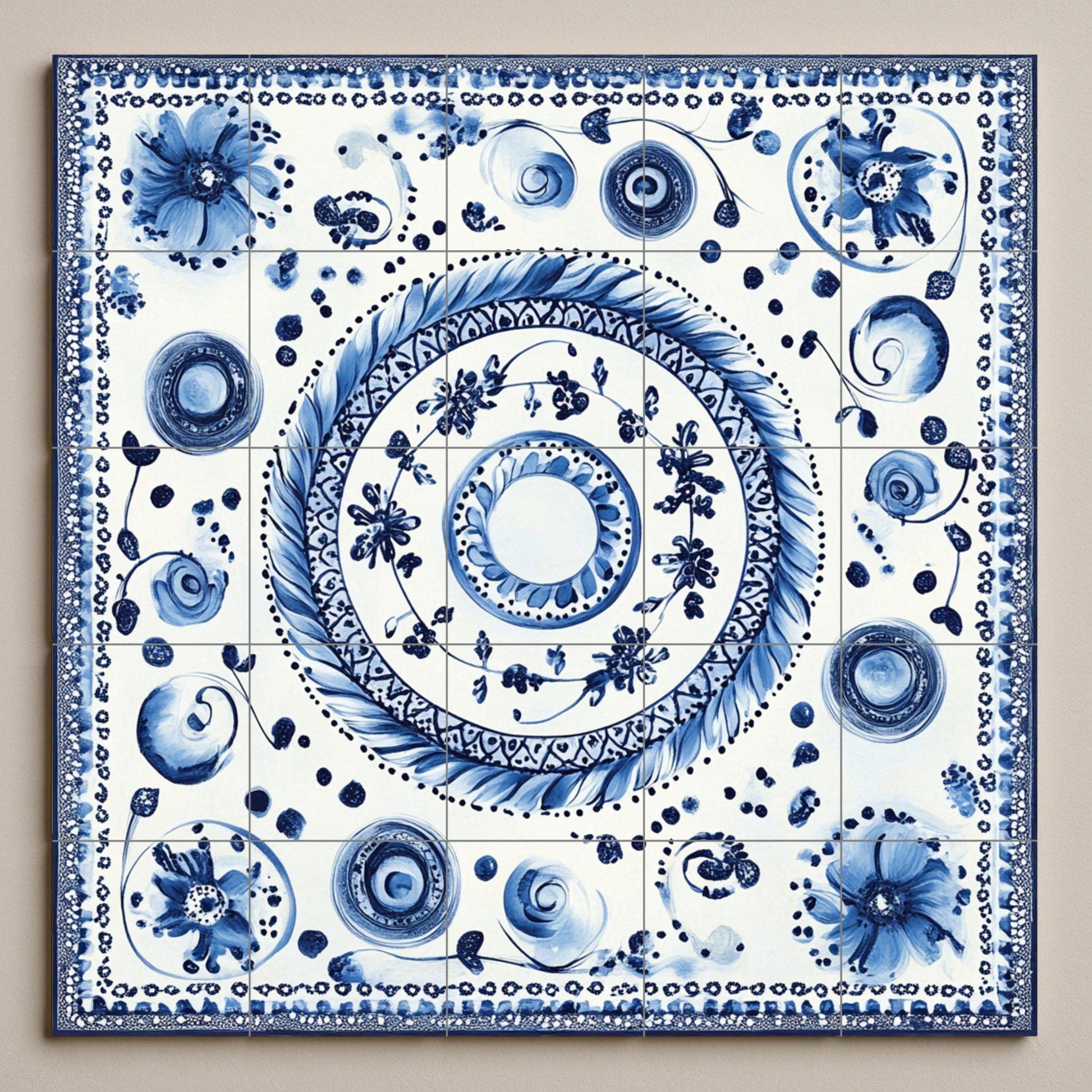 Cerámica Blau — Fliesen-Wandbild aus Keramik · Garten- & Natur-Dekor