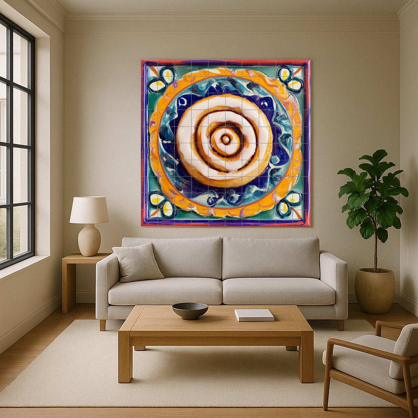 Rollos de canela · Fresque Céramique — Décor Mural Culinaire