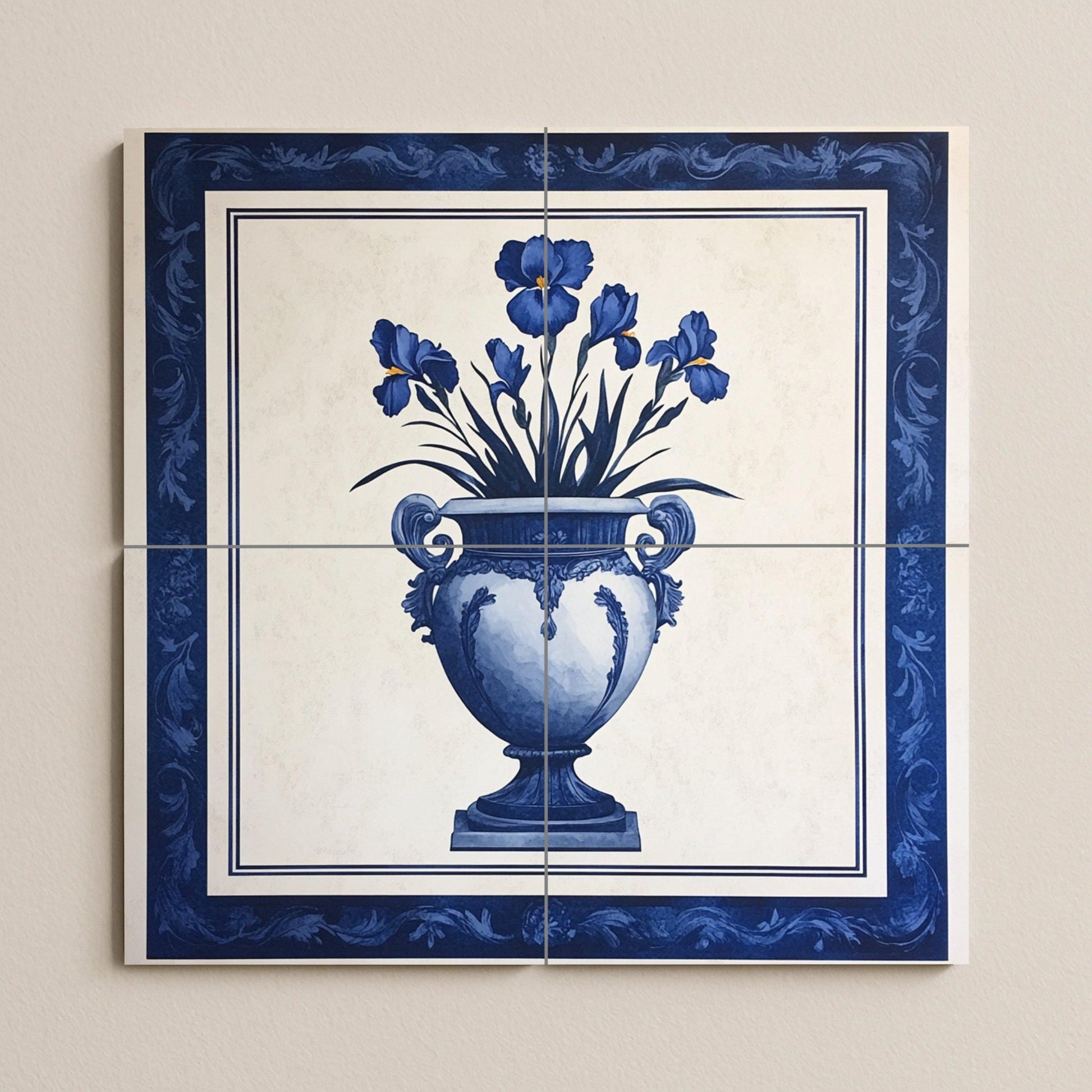 Blue Iris — Garden & Scenery Décor · Ceramic Tile Mural