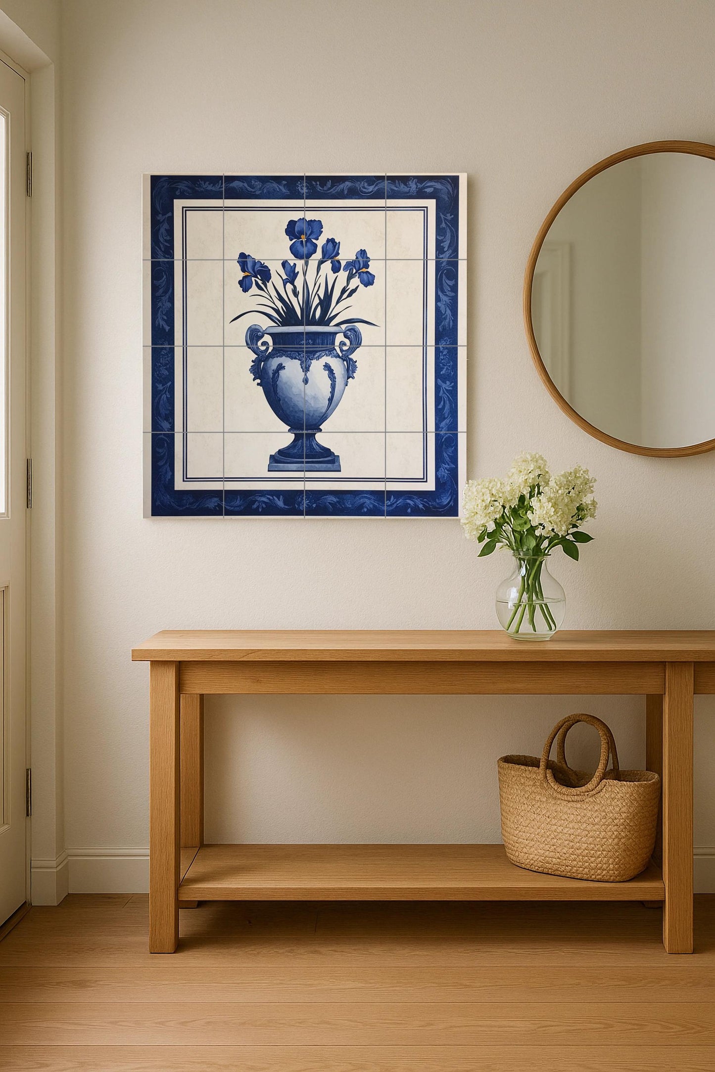 Blue Iris — Garden & Scenery Décor · Ceramic Tile Mural