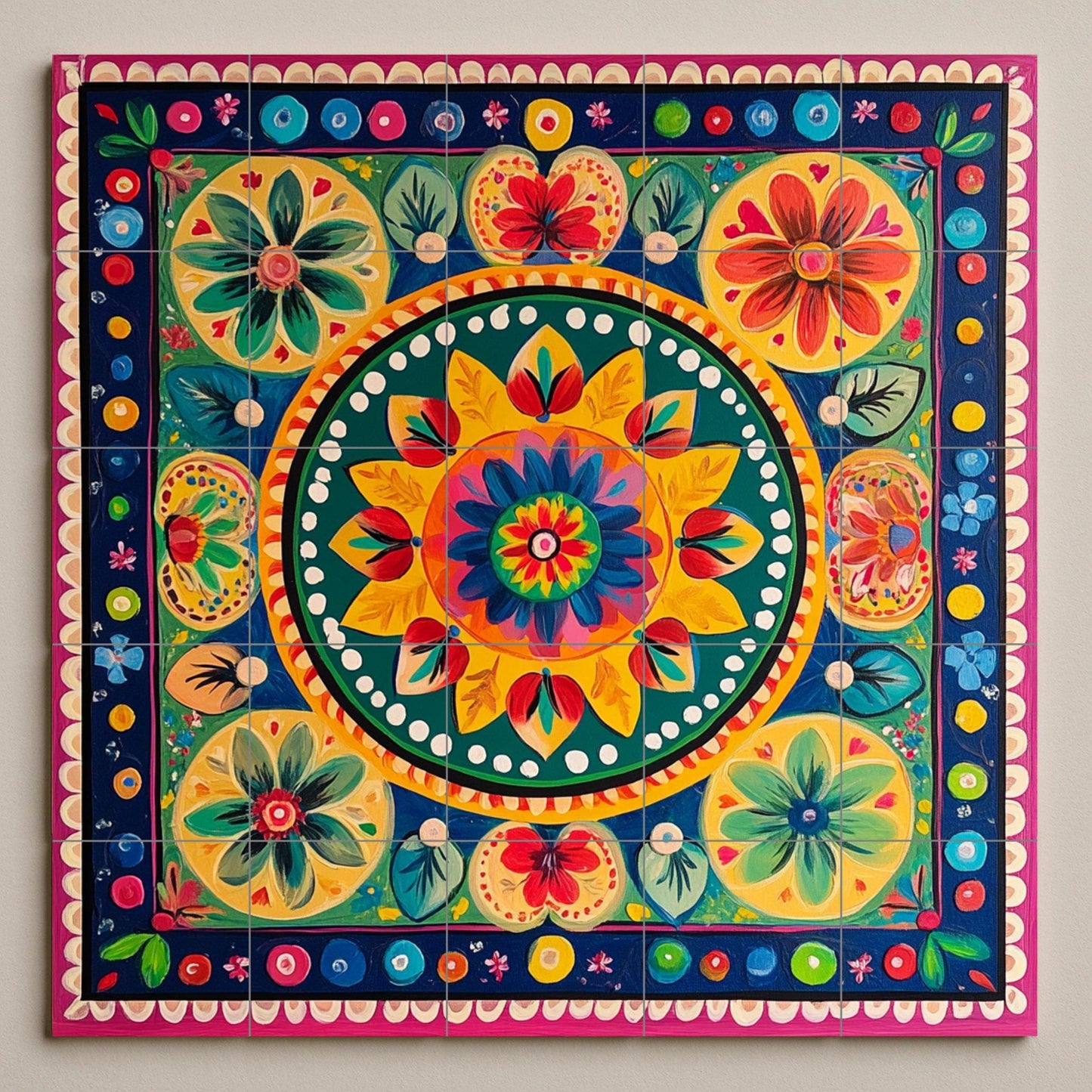 Carreta costarricense — Botanical Landscape · Ceramic Tile Mural