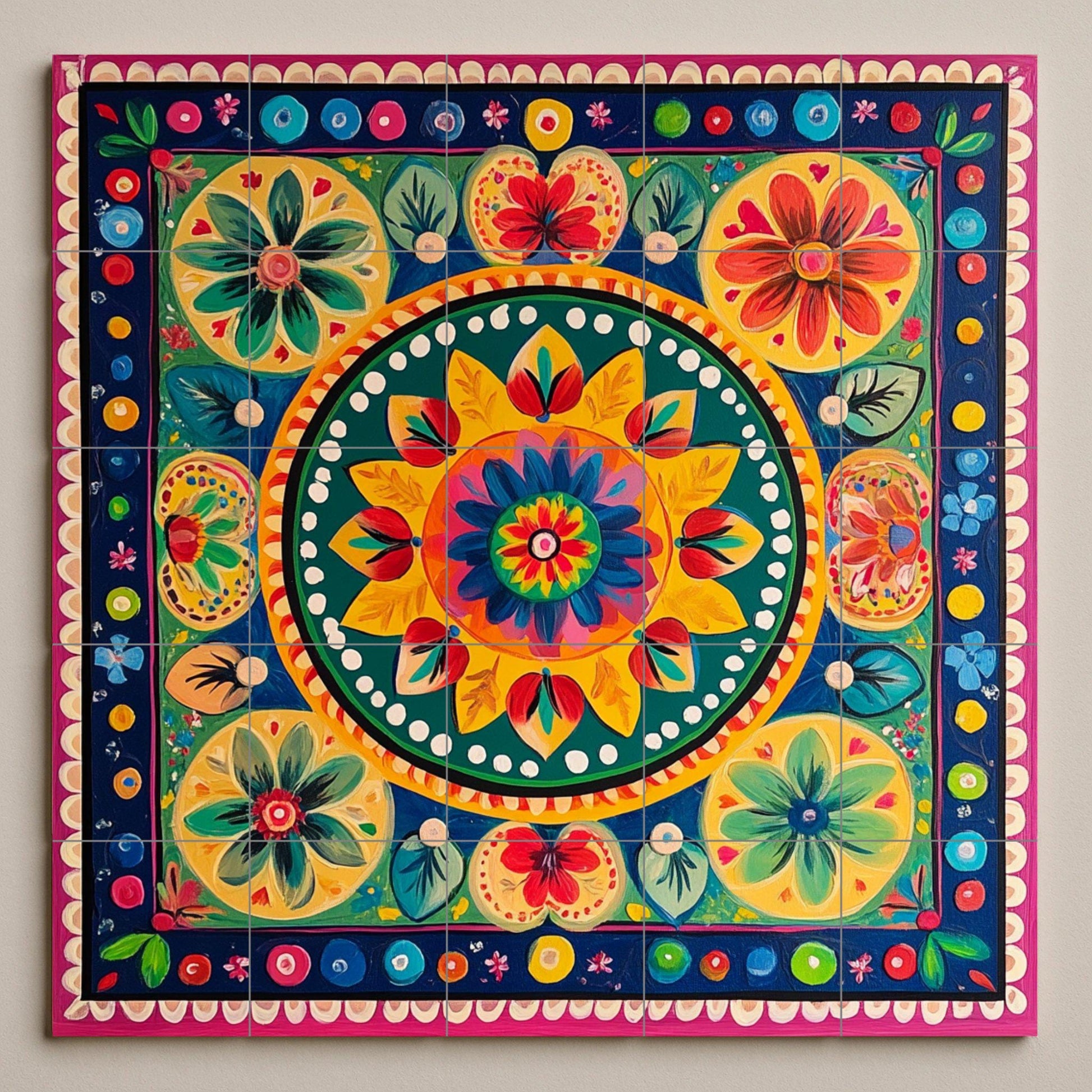Carreta costarricense — Botanical Landscape · Ceramic Tile Mural
