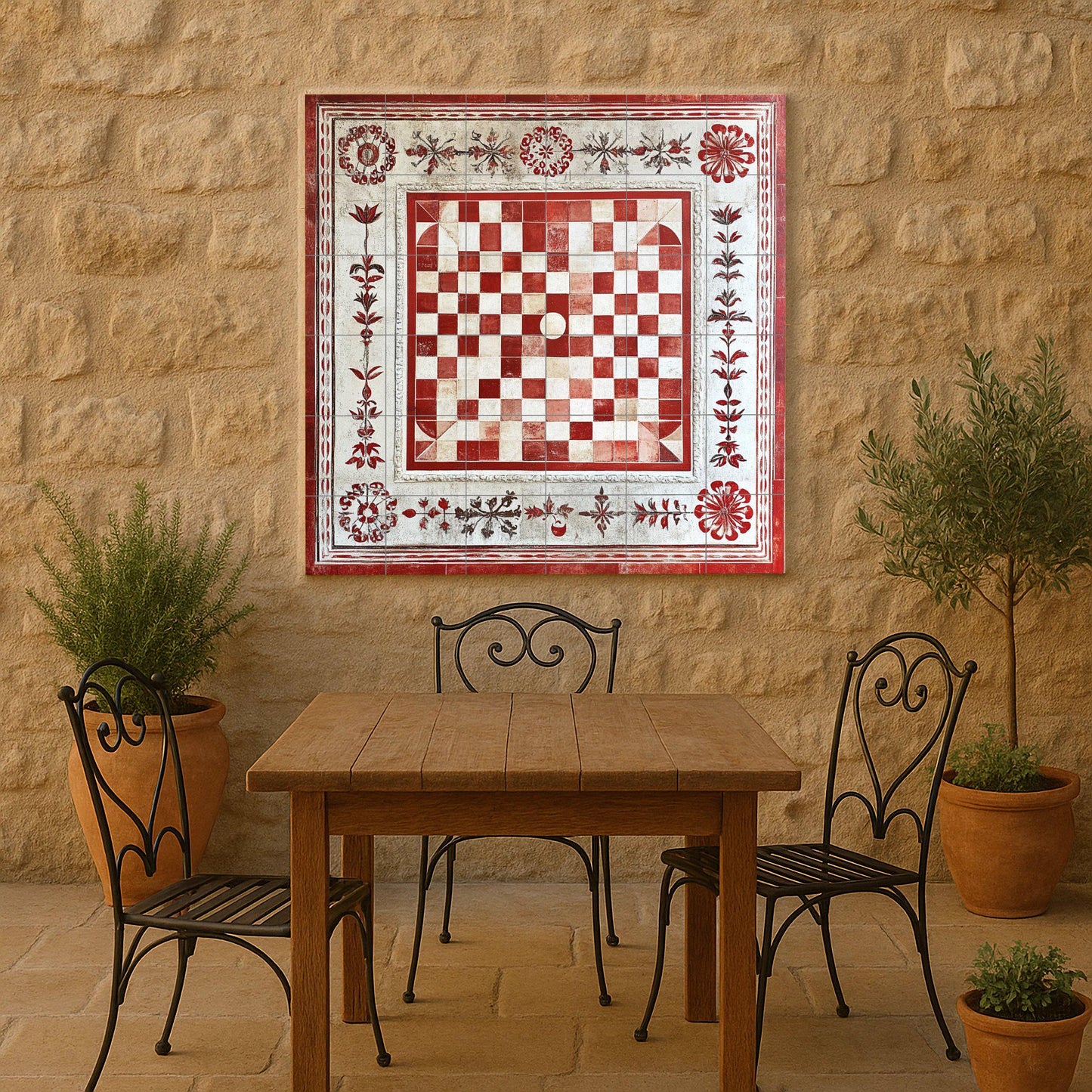Fresque en Carrelage Cuadros croatas — Fleurs et Paysages