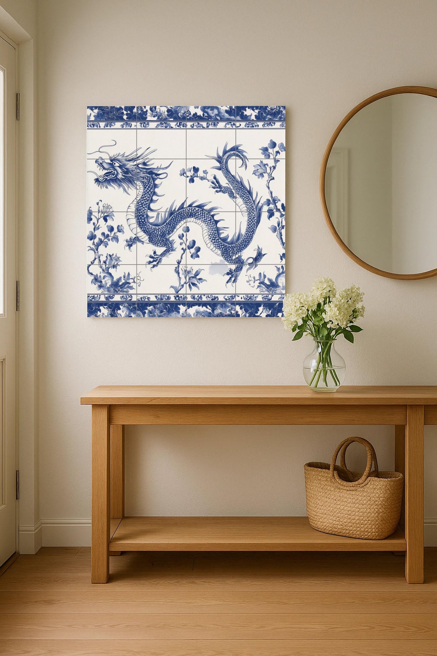 Dragon Blue chino — Legends & Epic Art · Tile Wall Art