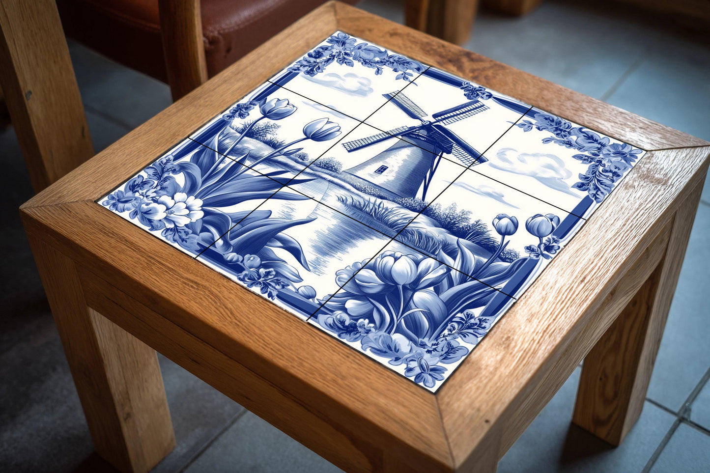 Ceramic Tile Mural: Cerámica Delft Blue Dutch — Garden & Scenery Décor