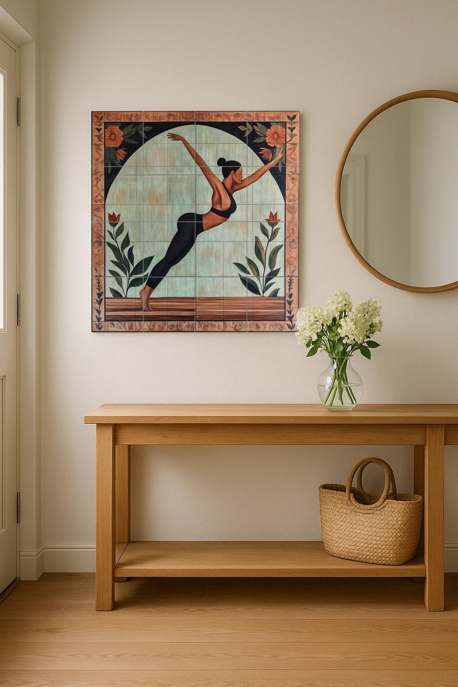 Yoga · Ceramic Wall Mural — Botanical Landscape