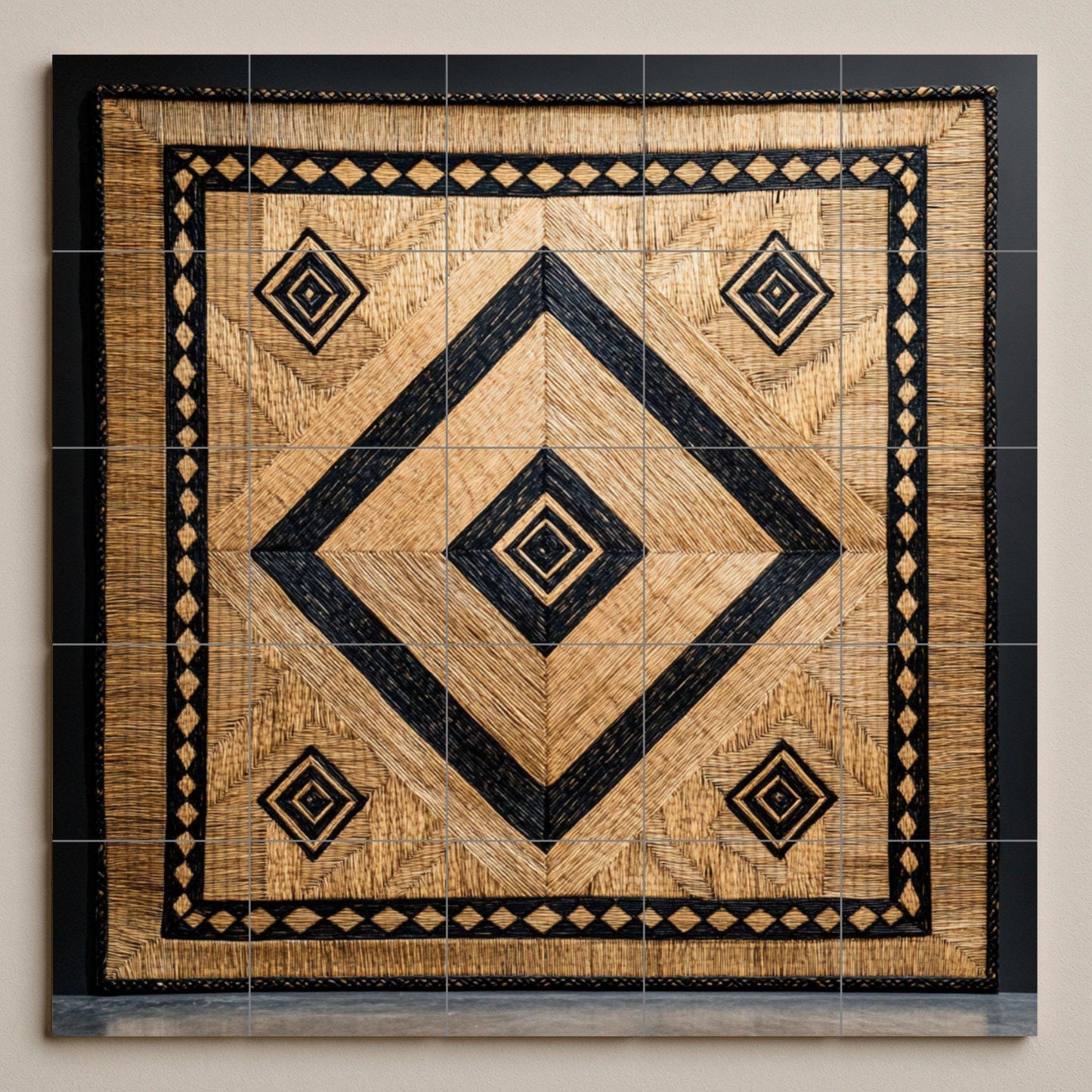 Cerámica Tropical balinés — Ornamental Wall Panel · Tile Wall Art