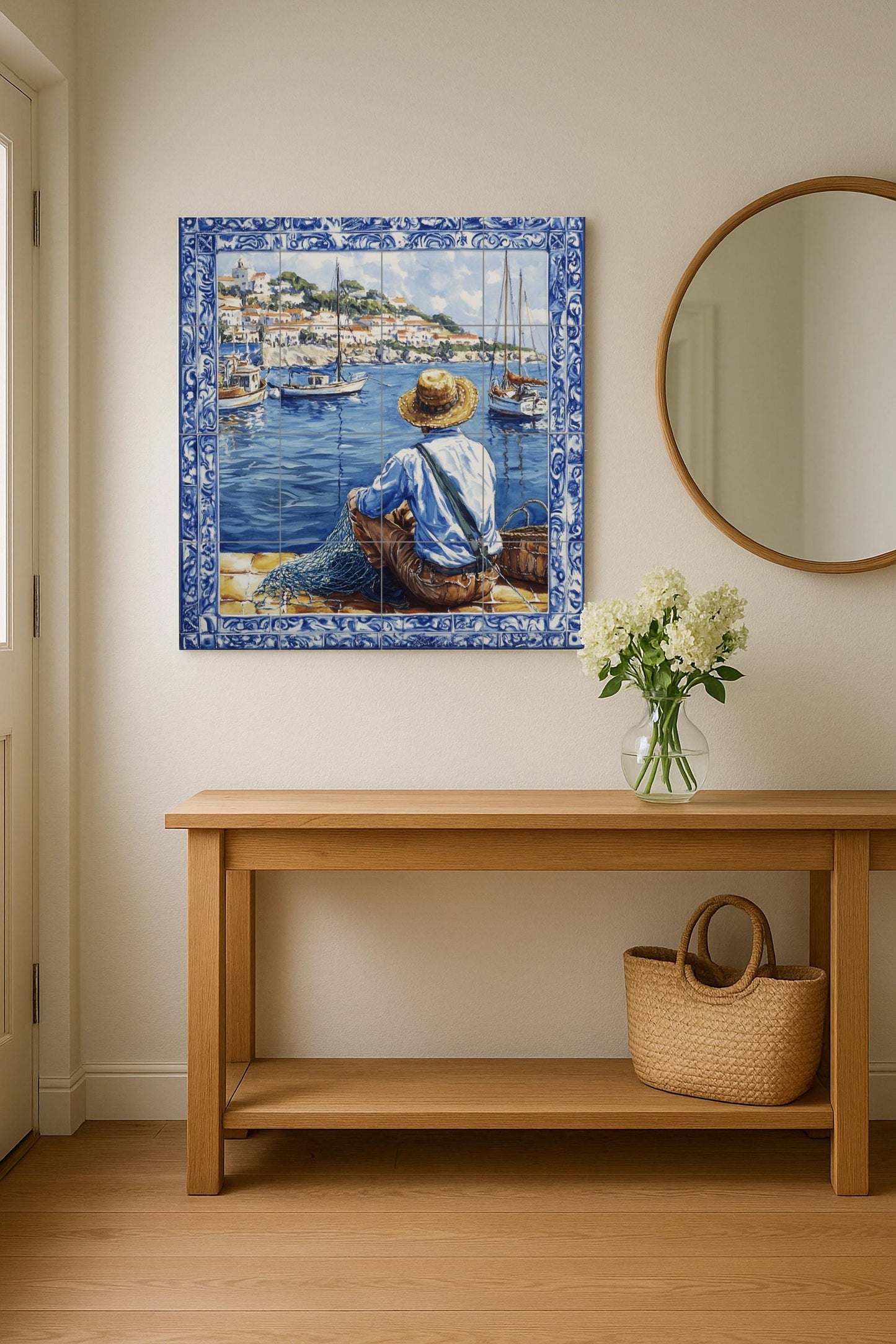Küste adriática von Croacia — Wahrzeichen-Wandbild, Wandkunst aus Keramikfliesen