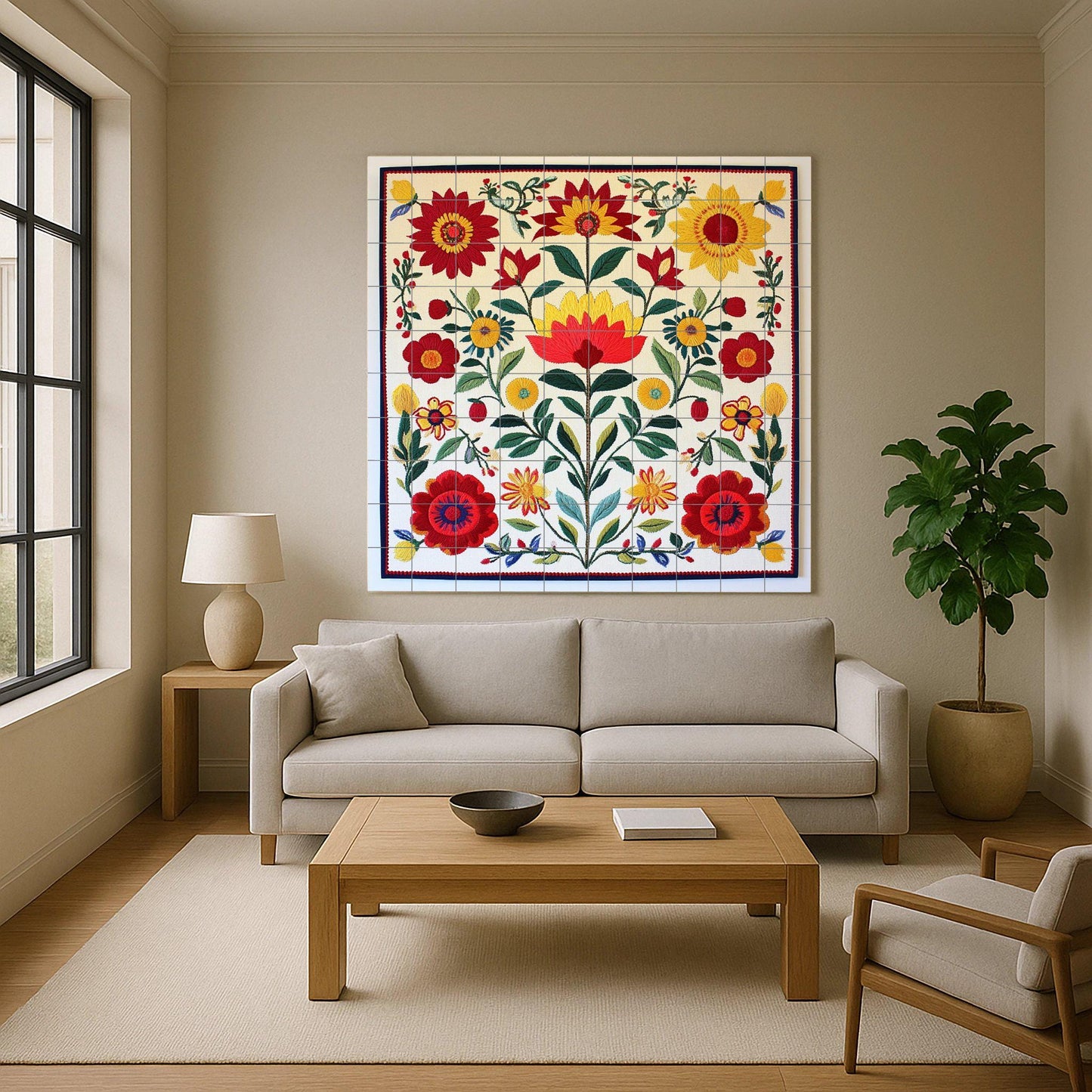 Folclórico húngaro · Ceramic Wall Mural — Garden & Scenery Décor