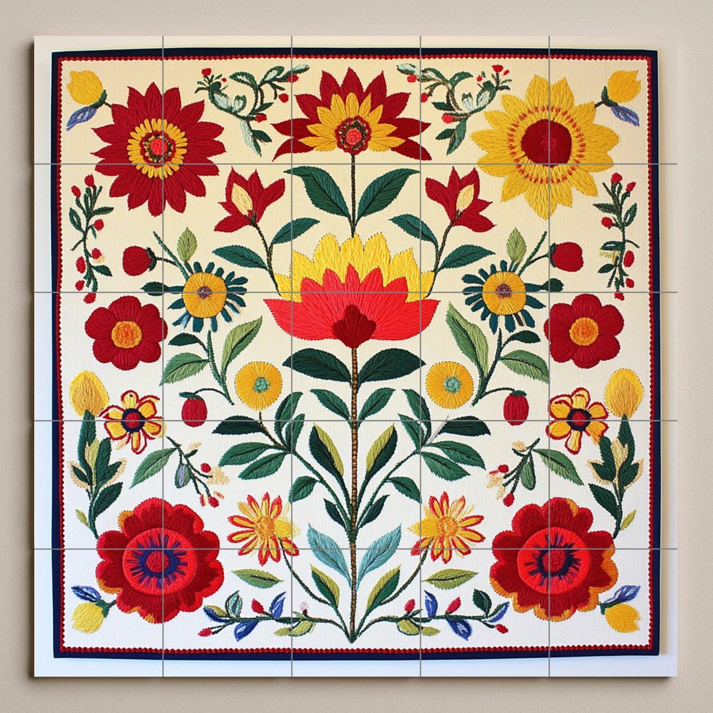 Folclórico húngaro · Ceramic Wall Mural — Garden & Scenery Décor