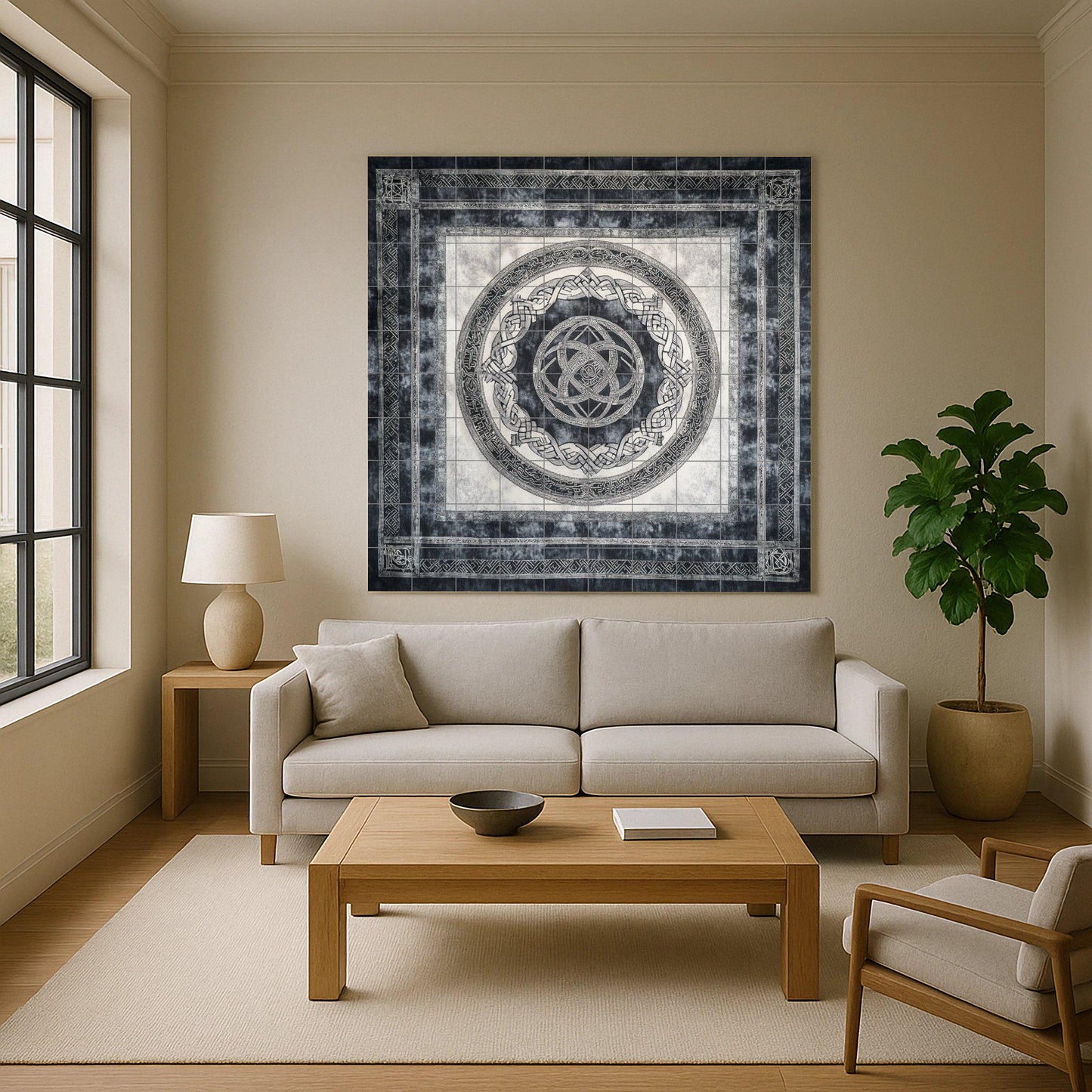 Ceramic Tile Mural: Vikingo islandés — Legends & Epic Art